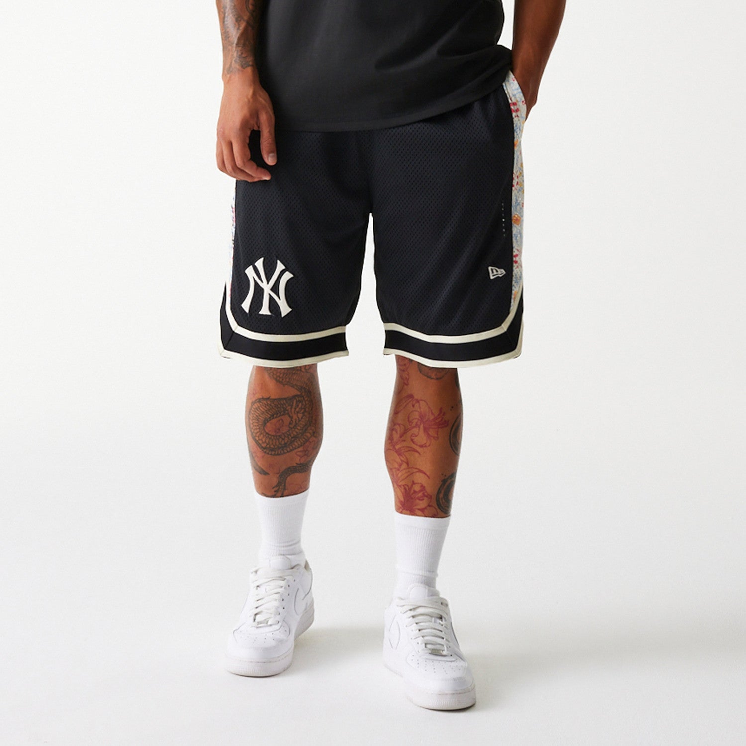 New Era - MLB Infill Mesh Shorts - New York Yankees - Black - Headz Up 