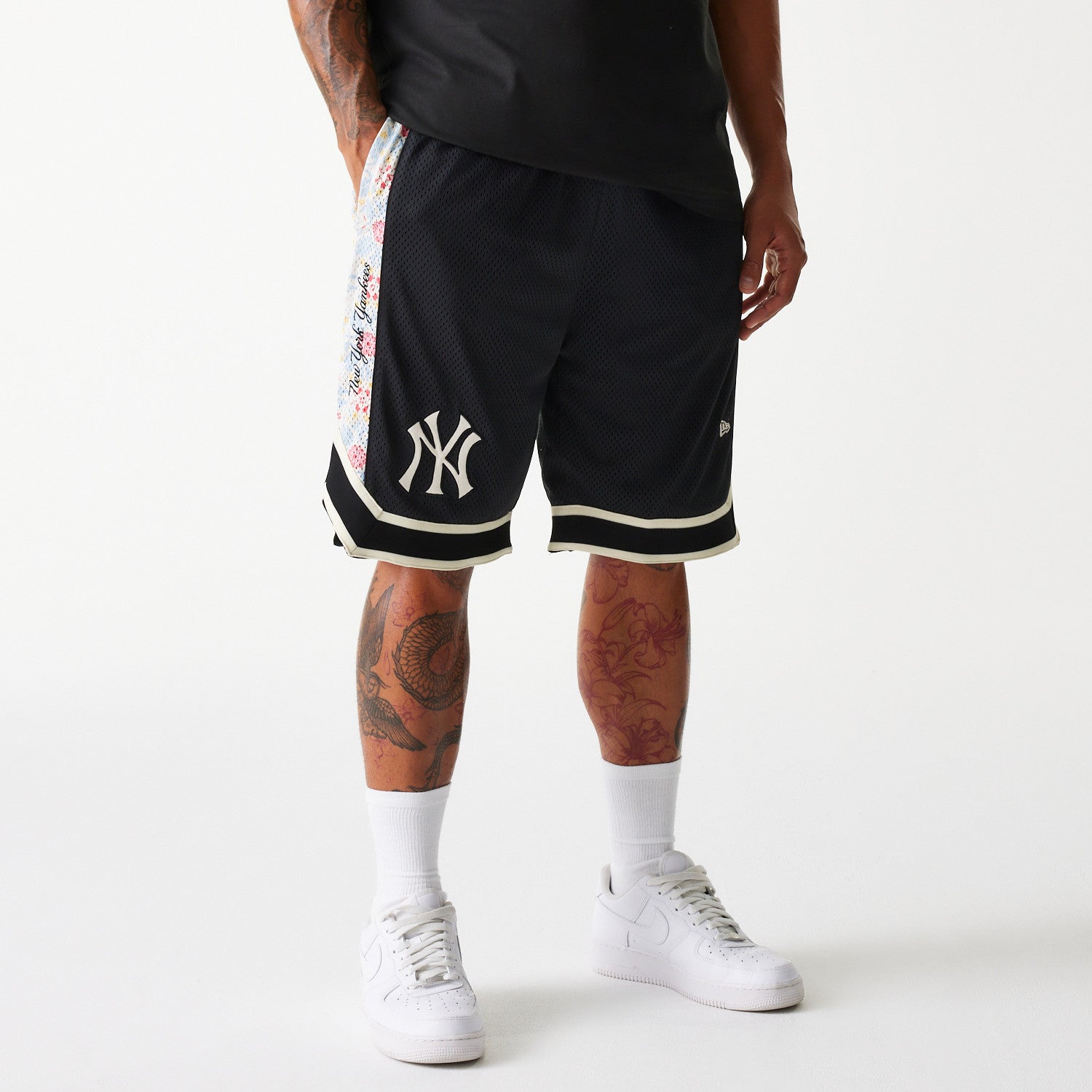New Era - MLB Infill Mesh Shorts - New York Yankees - Black - Headz Up 