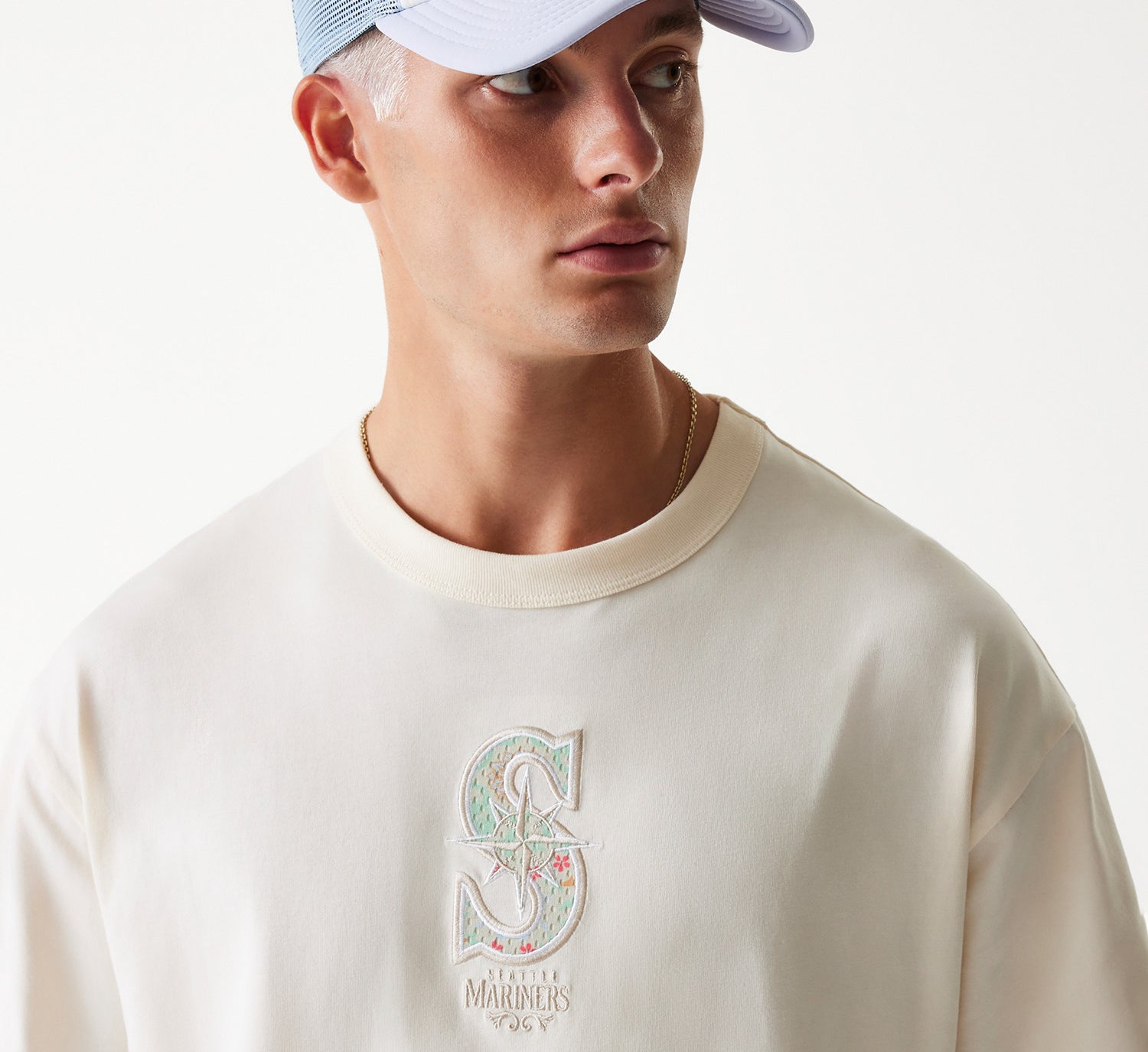 New Era - MLB Infill Oversized Tee - Seattle Mariners - Off White - Headz Up 