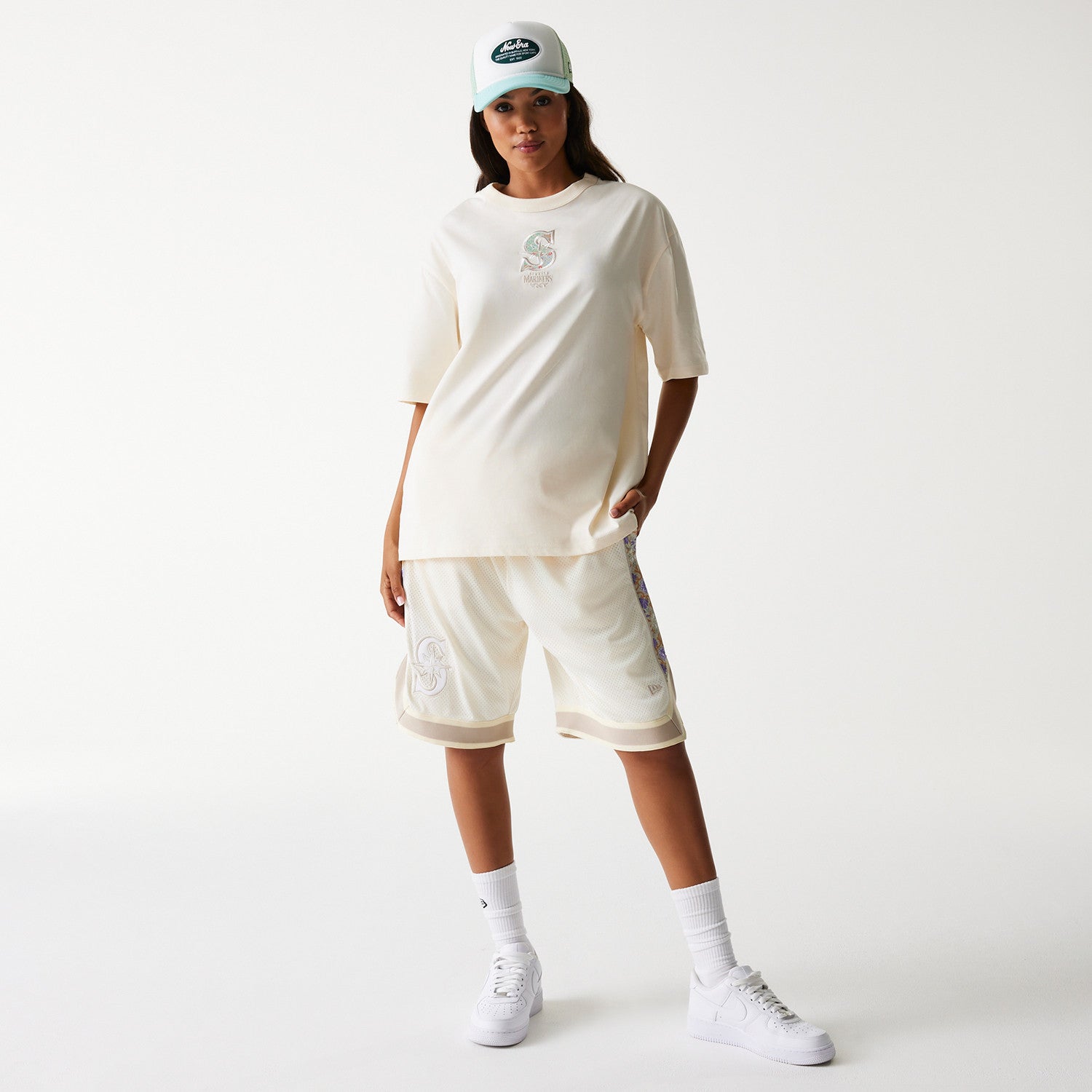 New Era - MLB Infill Oversized Tee - Seattle Mariners - Off White - Headz Up 