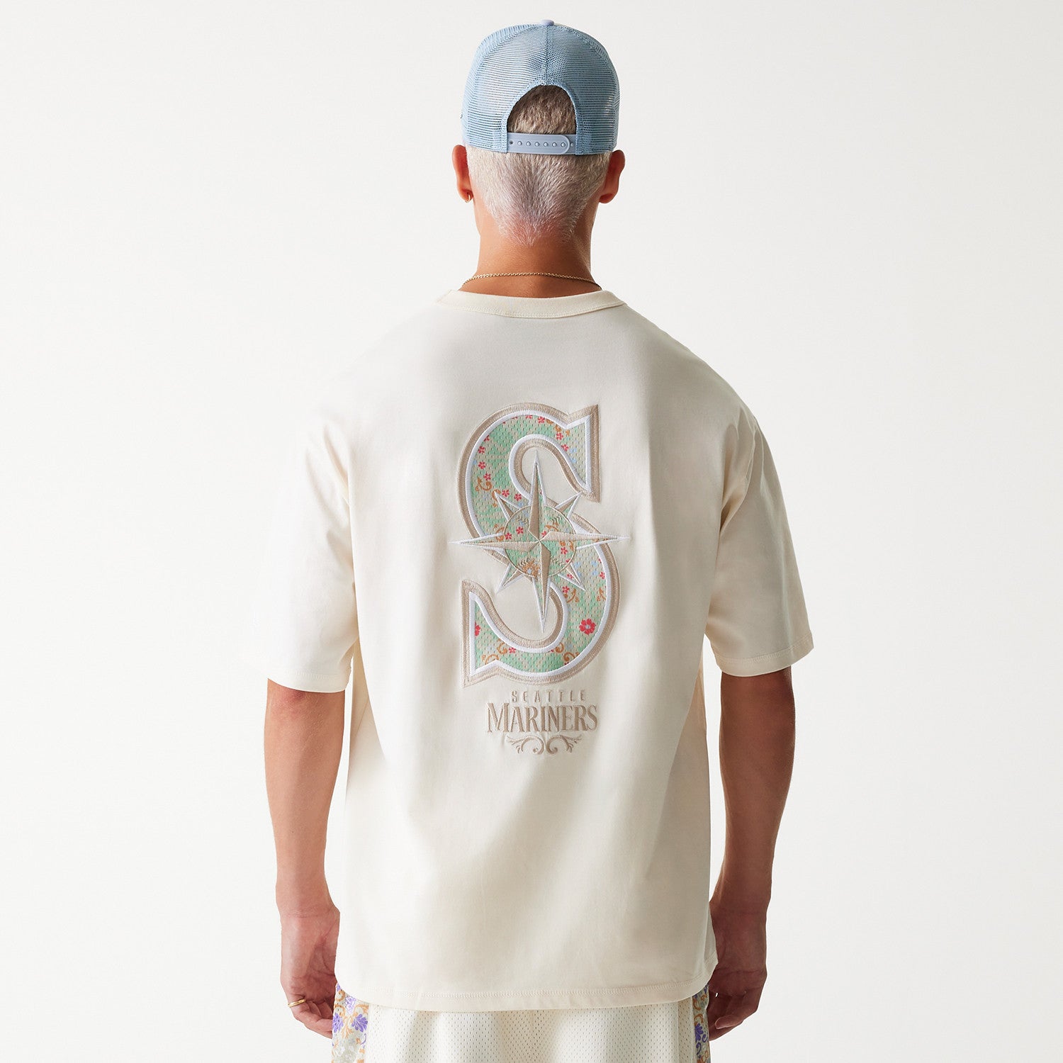 New Era - MLB Infill Oversized Tee - Seattle Mariners - Off White - Headz Up 