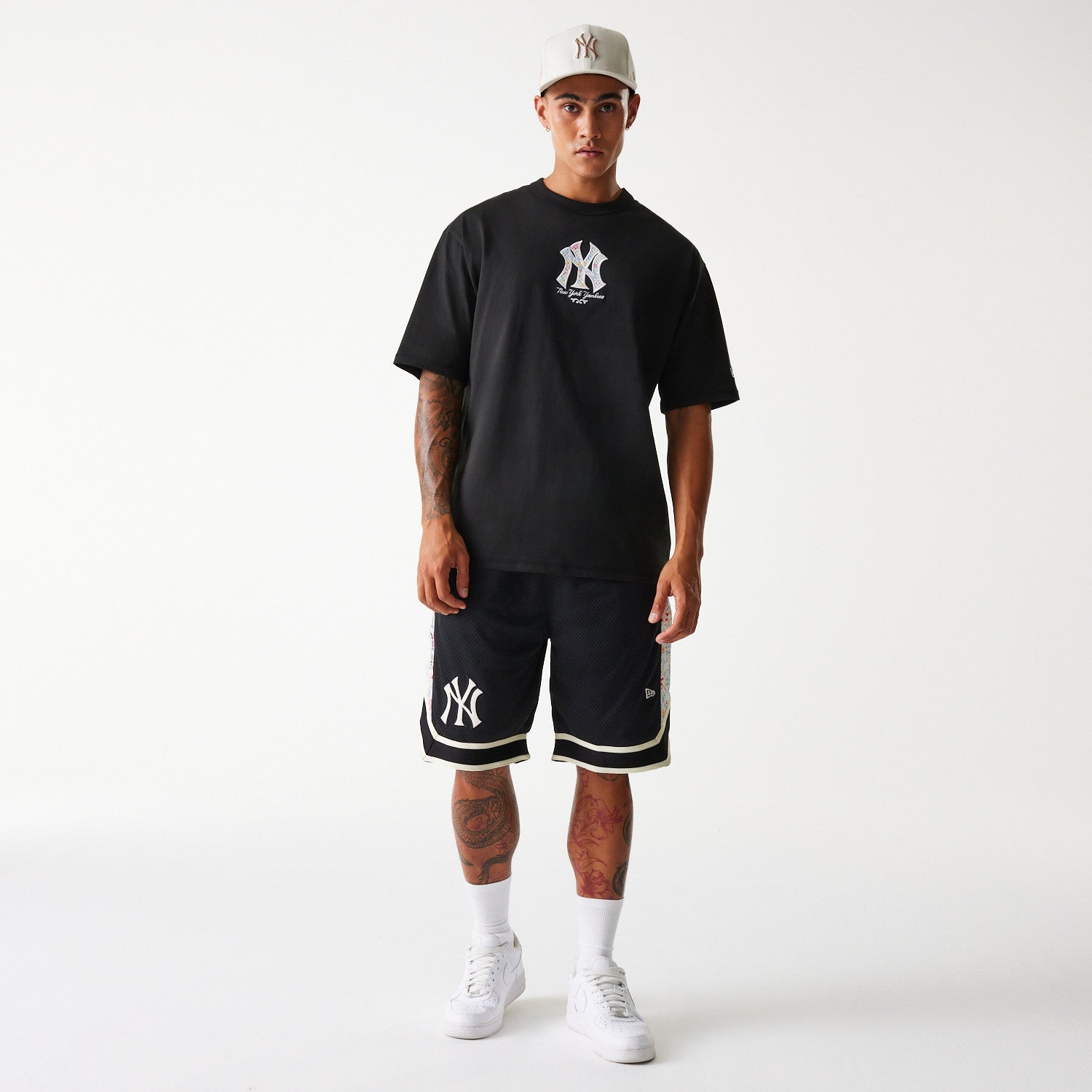 New Era - MLB Infill Oversized Tee - New York Yankees - Black - Headz Up 