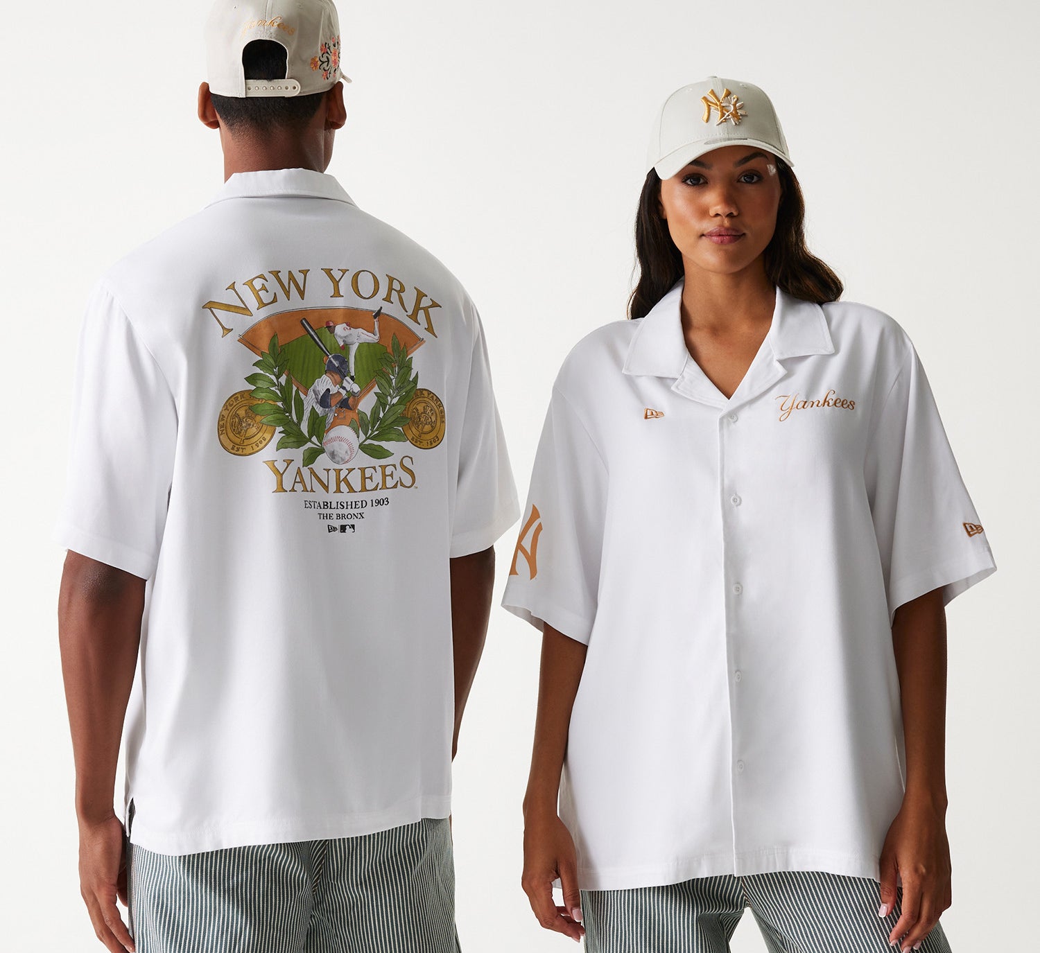 New Era - MLB Graphic Revere Shirt - New York Yankees - White - Headz Up 