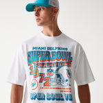 New Era - NFL SUPER BOWL - Oversize Tee - Miami Dolphins - White - Headz Up 