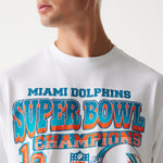 New Era - NFL SUPER BOWL - Oversize Tee - Miami Dolphins - White - Headz Up 