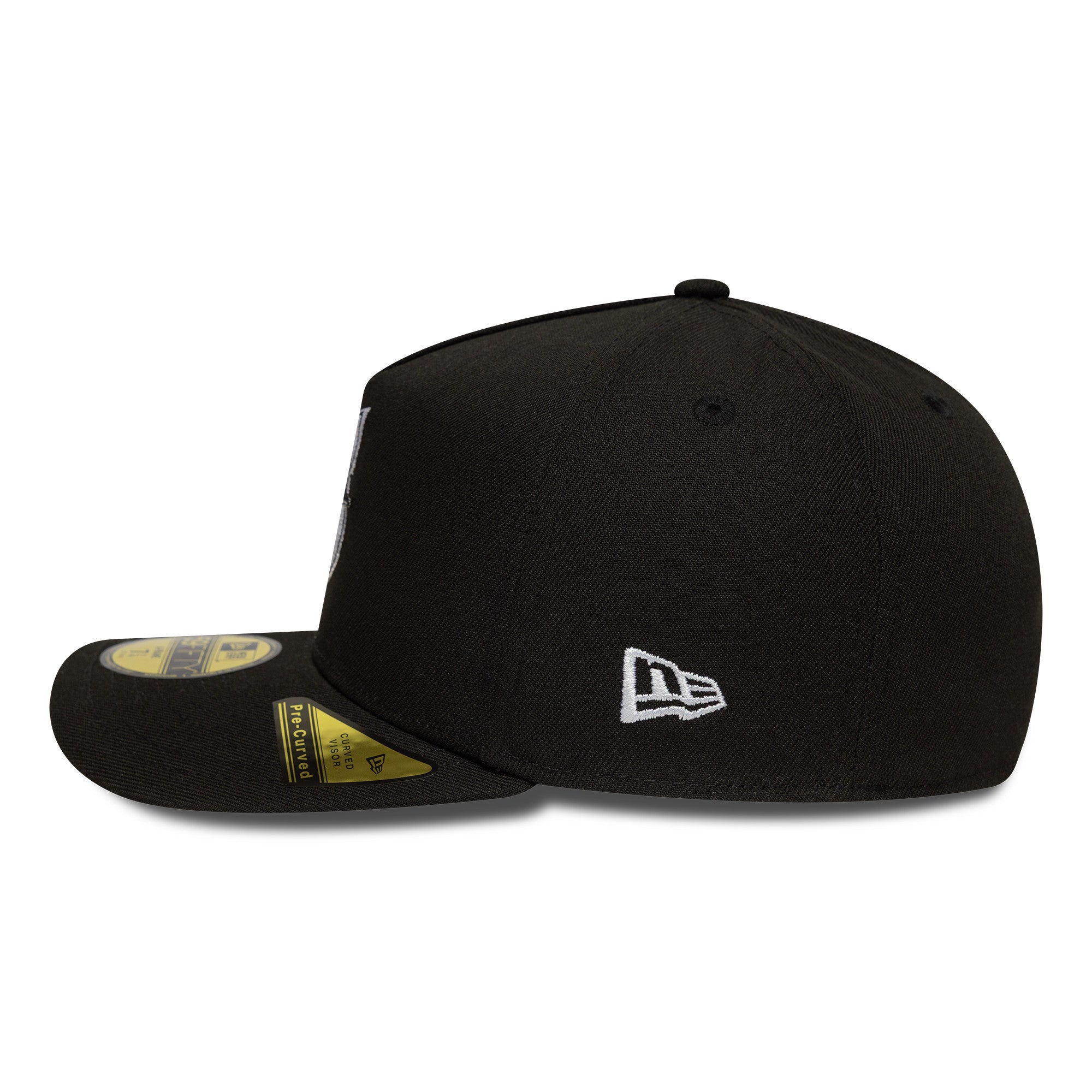 New Era - 59FIFTY Fitted A-Frame Cap - Seattle Mariners - SCRIPT SAFETY PIN - Precurved - Black - Headz Up 