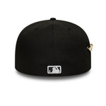 New Era - 59FIFTY Fitted A-Frame Cap - Anaheim Angels - SCRIPT SAFETY PIN - Precurved - Black - Headz Up 