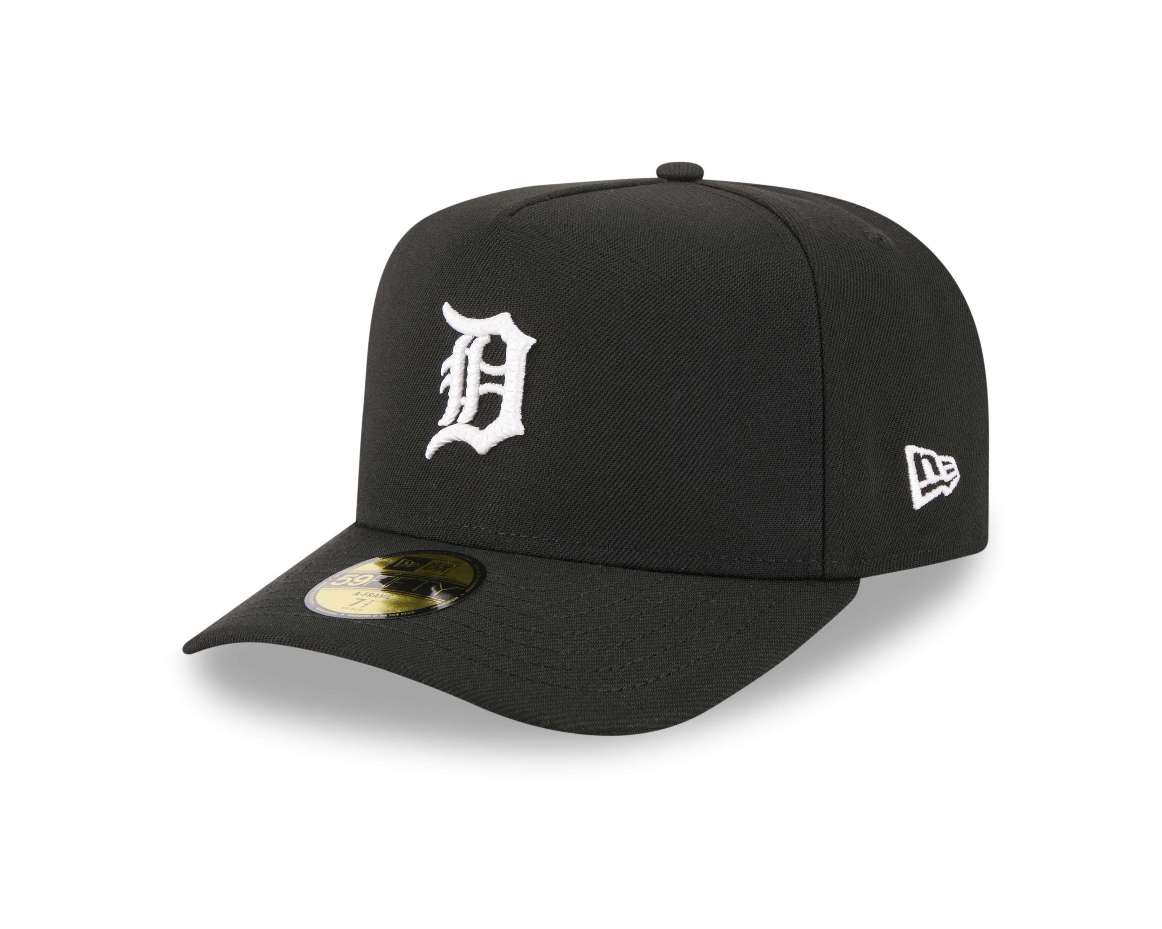 New Era - 59FIFTY Fitted A-Frame Cap - Detroit Tigers - SCRIPT SAFETY PIN - Precurved - Black - Headz Up 