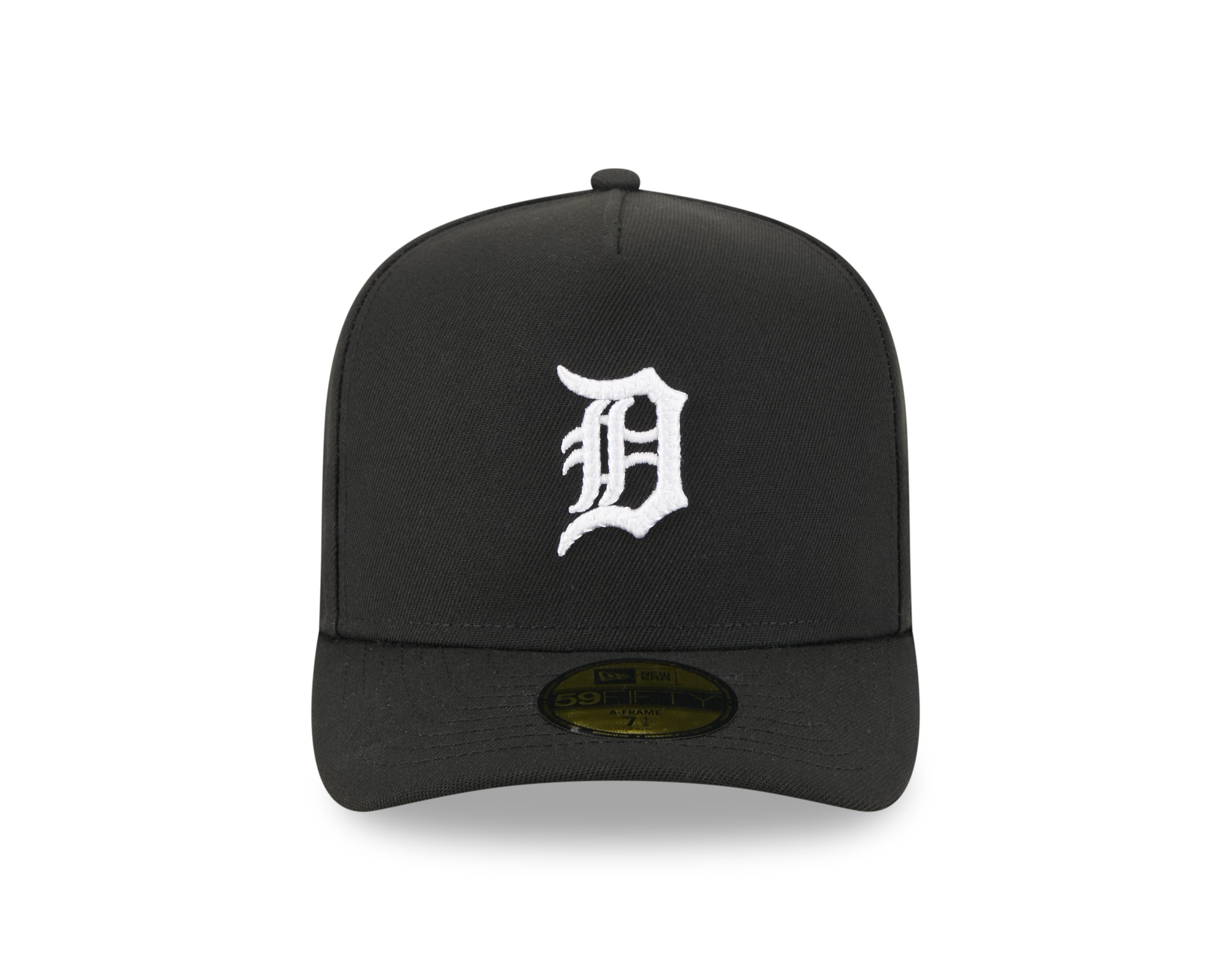 New Era - 59FIFTY Fitted A-Frame Cap - Detroit Tigers - SCRIPT SAFETY PIN - Precurved - Black - Headz Up 