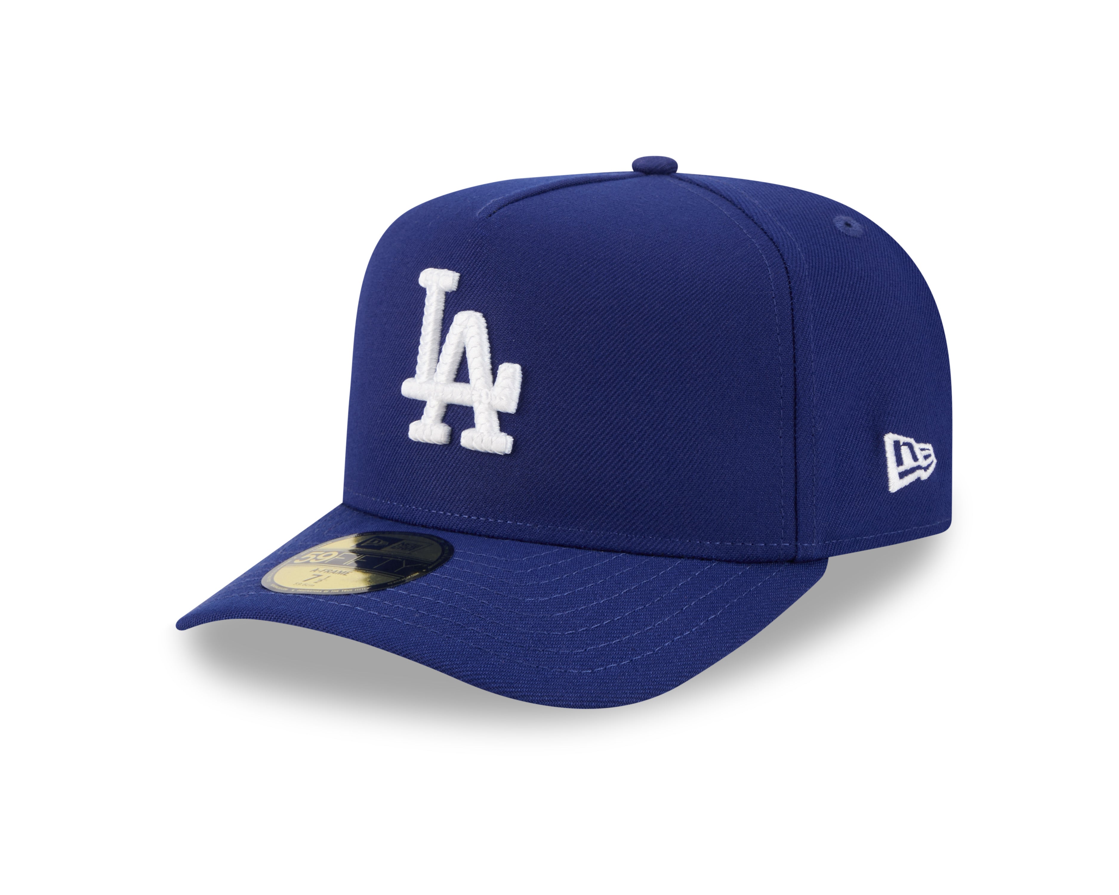 New Era - 59FIFTY Fitted A-Frame Cap - Los Angeles Dodgers - SCRIPT SAFETY PIN - Precurved - Blue - Headz Up 