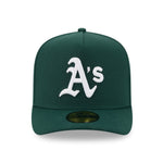 New Era - 59FIFTY Fitted A-Frame Cap - Oakland Athletics - SCRIPT SAFETY PIN - Precurved - Green - Headz Up 