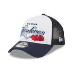 New Era - New York Yankees - STATE FLOWER - Trucker Cap - White/Navy - Headz Up 