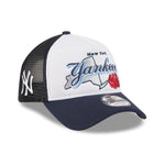 New Era - New York Yankees - STATE FLOWER - Trucker Cap - White/Navy - Headz Up 