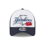 New Era - New York Yankees - STATE FLOWER - Trucker Cap - White/Navy - Headz Up 