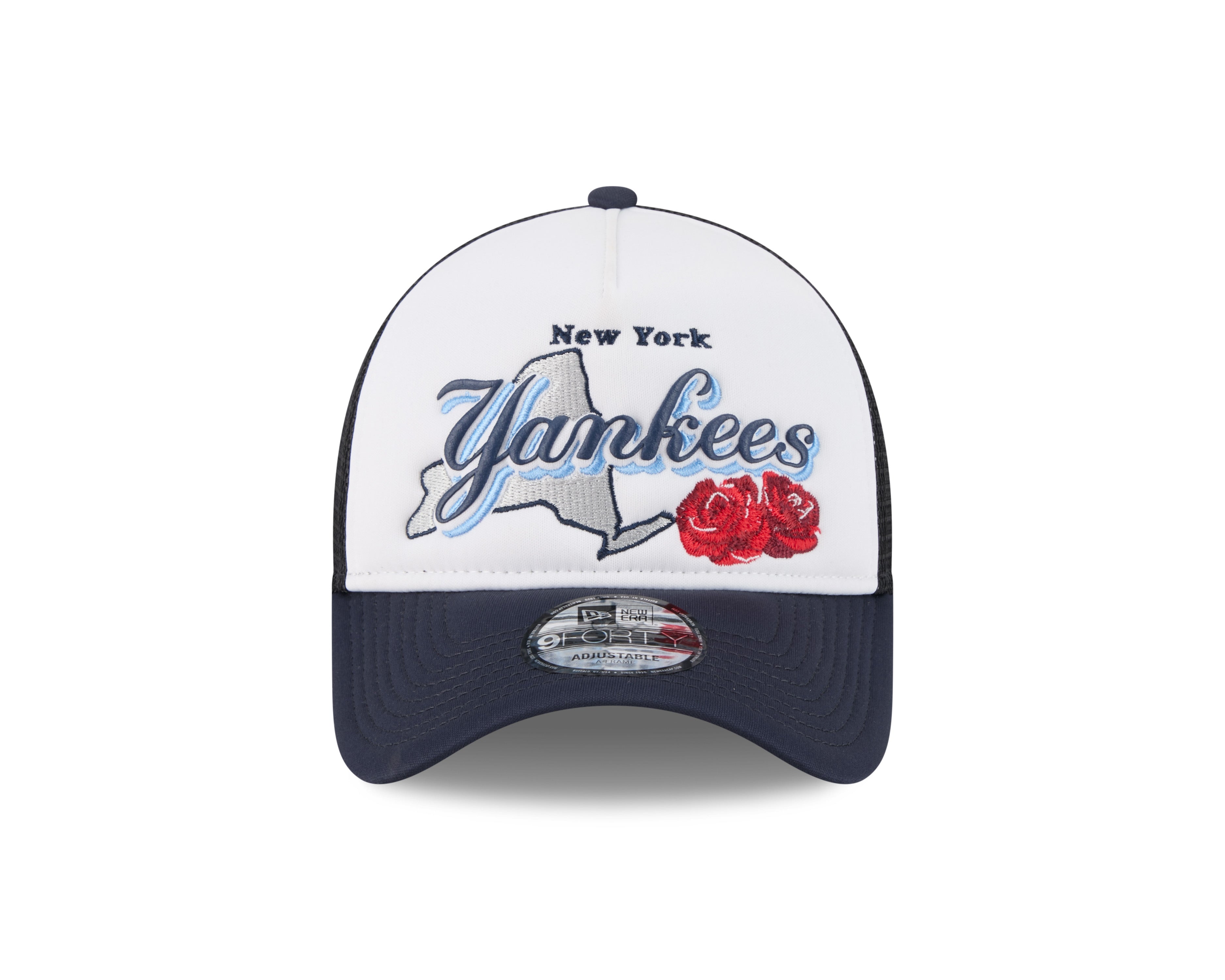 New Era - New York Yankees - STATE FLOWER - Trucker Cap - White/Navy - Headz Up 