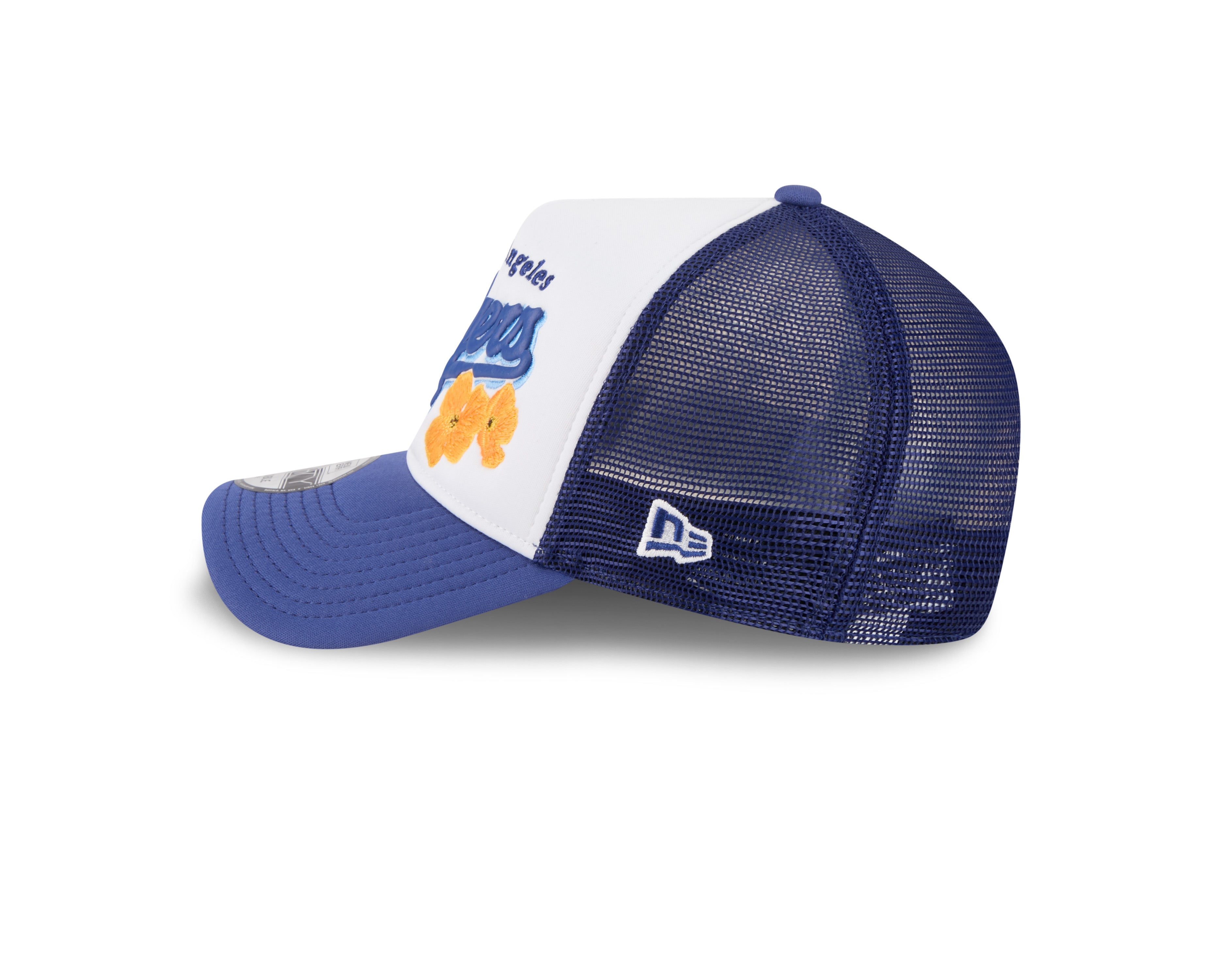 New Era - Los Angeles Dodgers - STATE FLOWER - Trucker Cap - White/Blue - Headz Up 