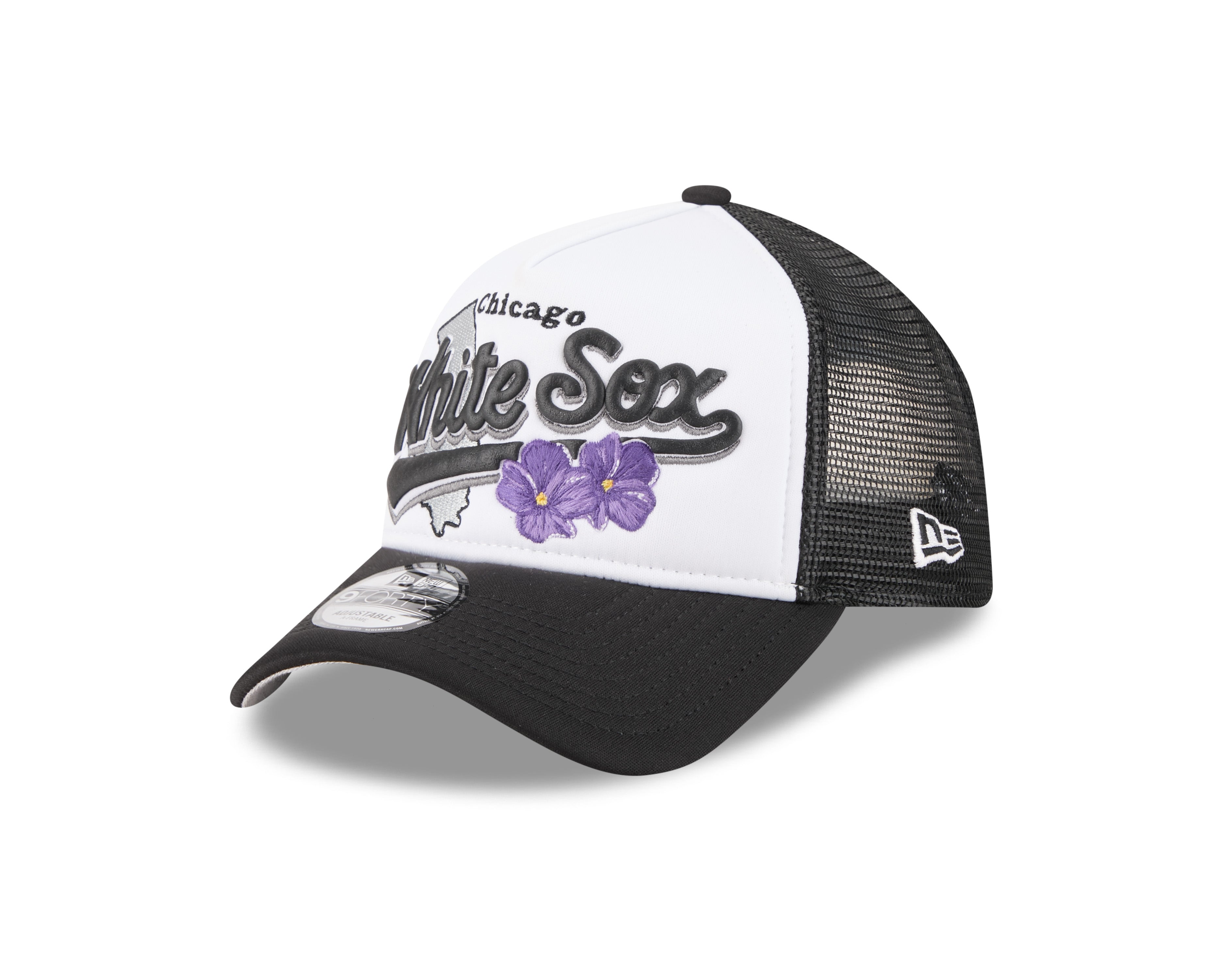 New Era - Chicago White Sox - STATE FLOWER - Trucker Cap - White/Sort - Headz Up 