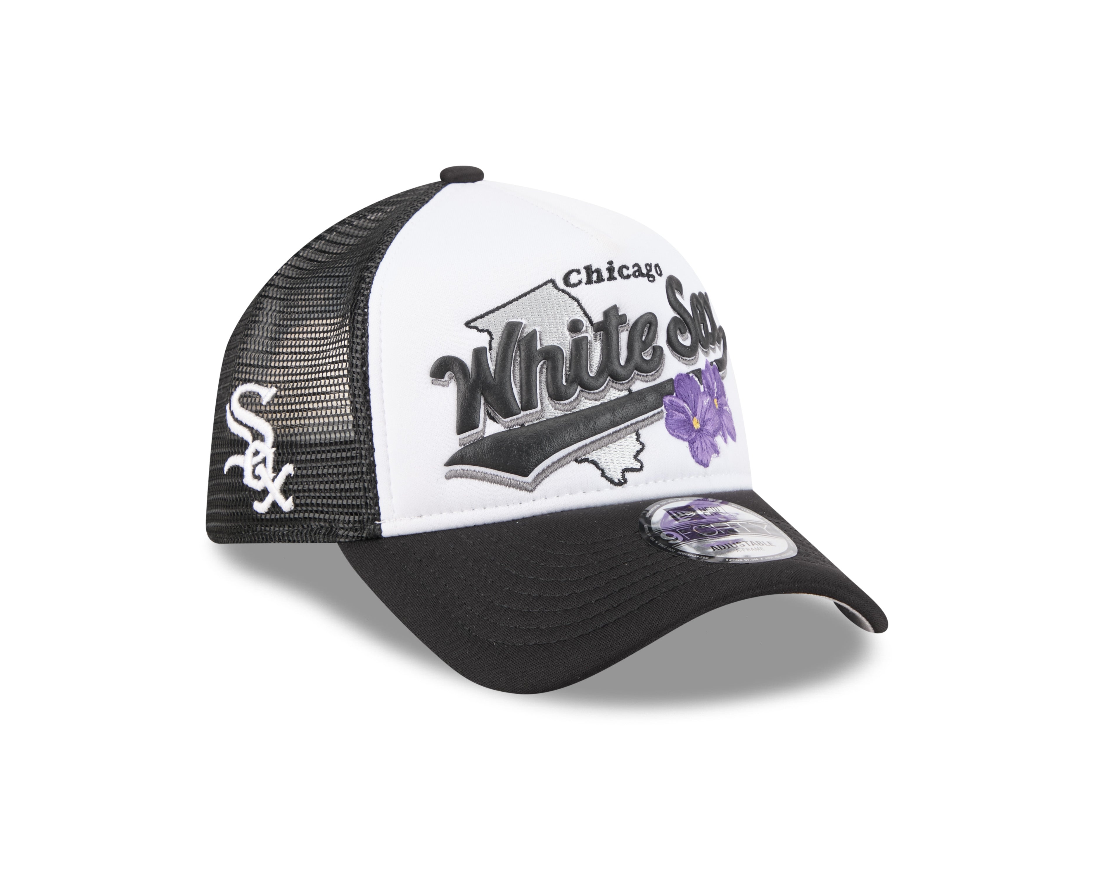 New Era - Chicago White Sox - STATE FLOWER - Trucker Cap - White/Sort - Headz Up 