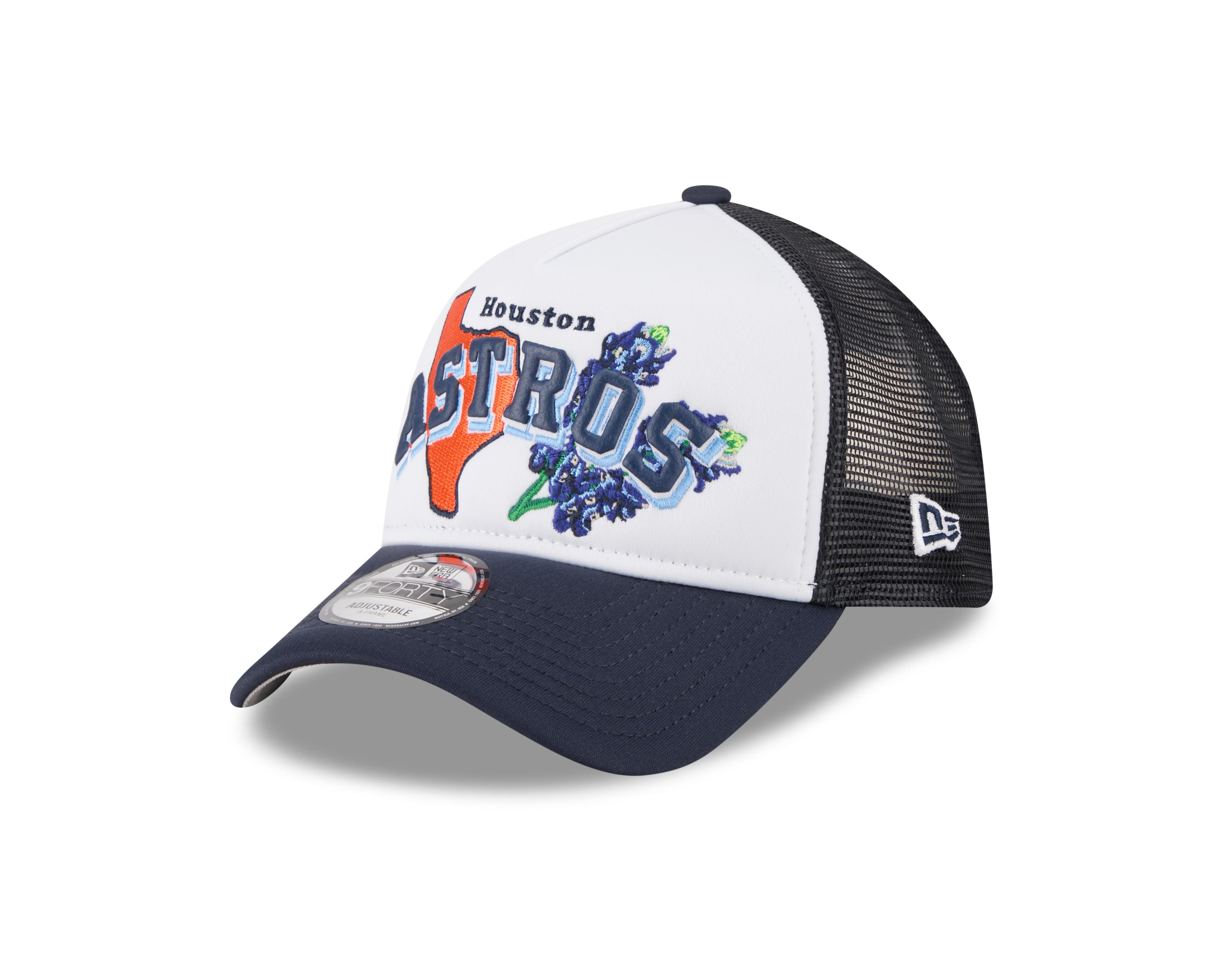 New Era - Houston Astros - STATE FLOWER - Trucker Cap - White/Navy - Headz Up 