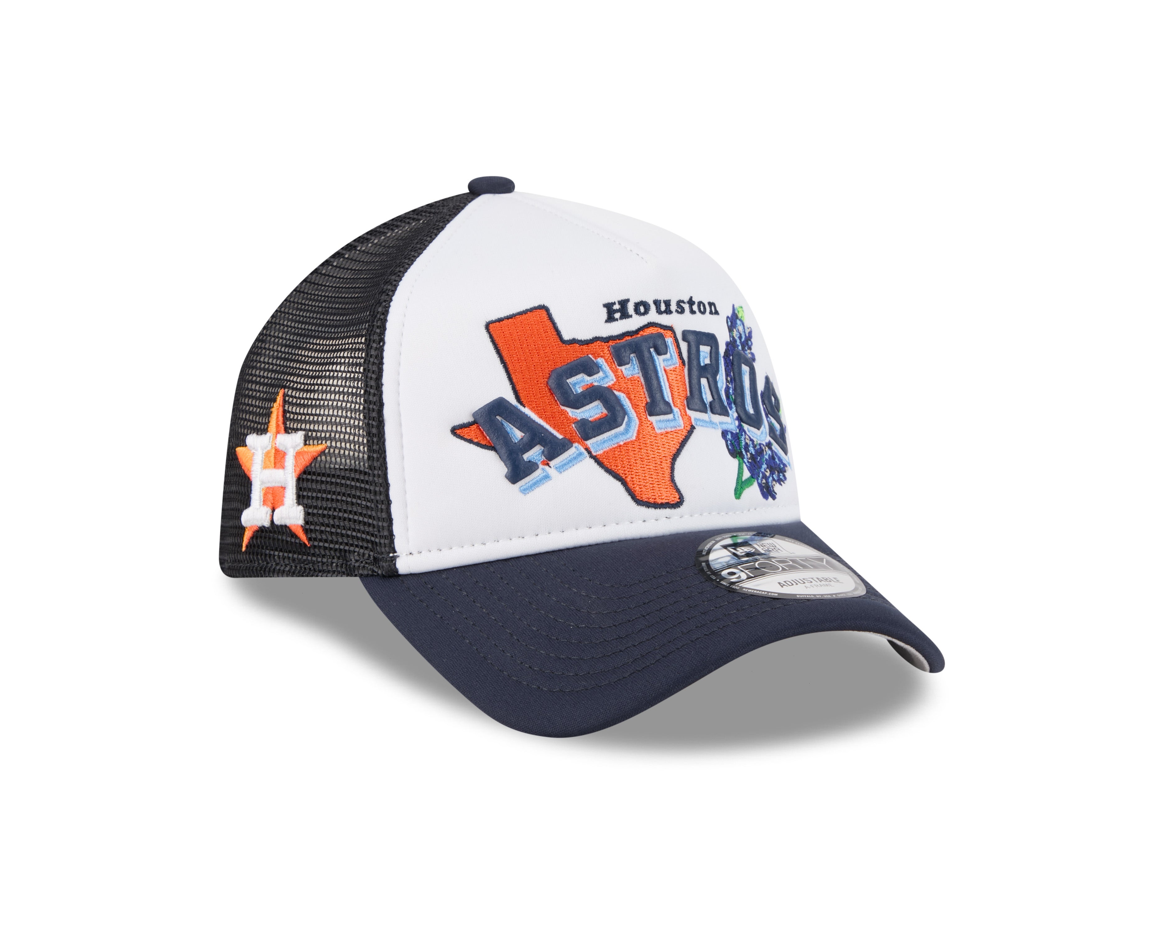 New Era - Houston Astros - STATE FLOWER - Trucker Cap - White/Navy - Headz Up 