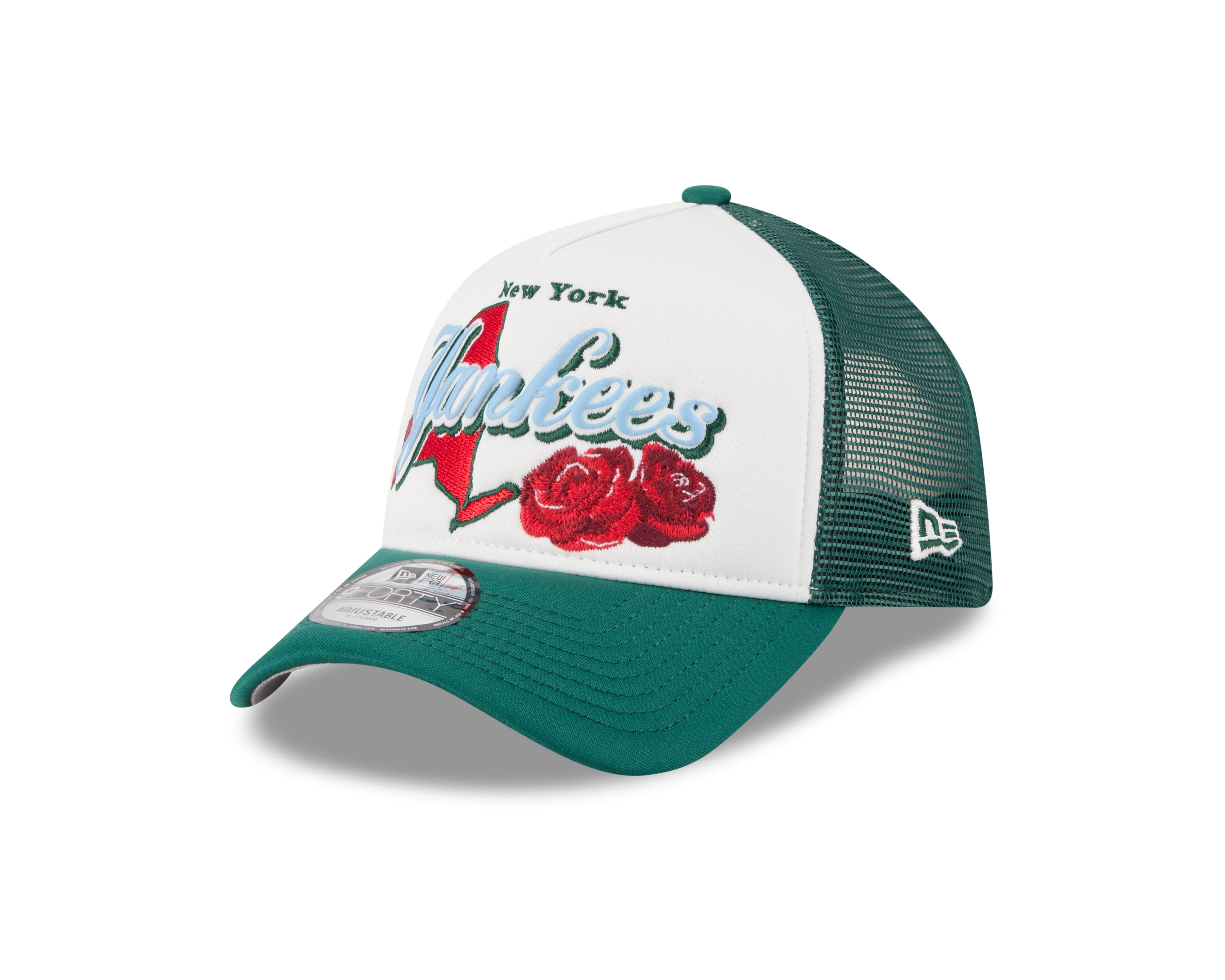 New Era - New York Yankees - STATE FLOWER - Trucker Cap - White/Green - Headz Up 