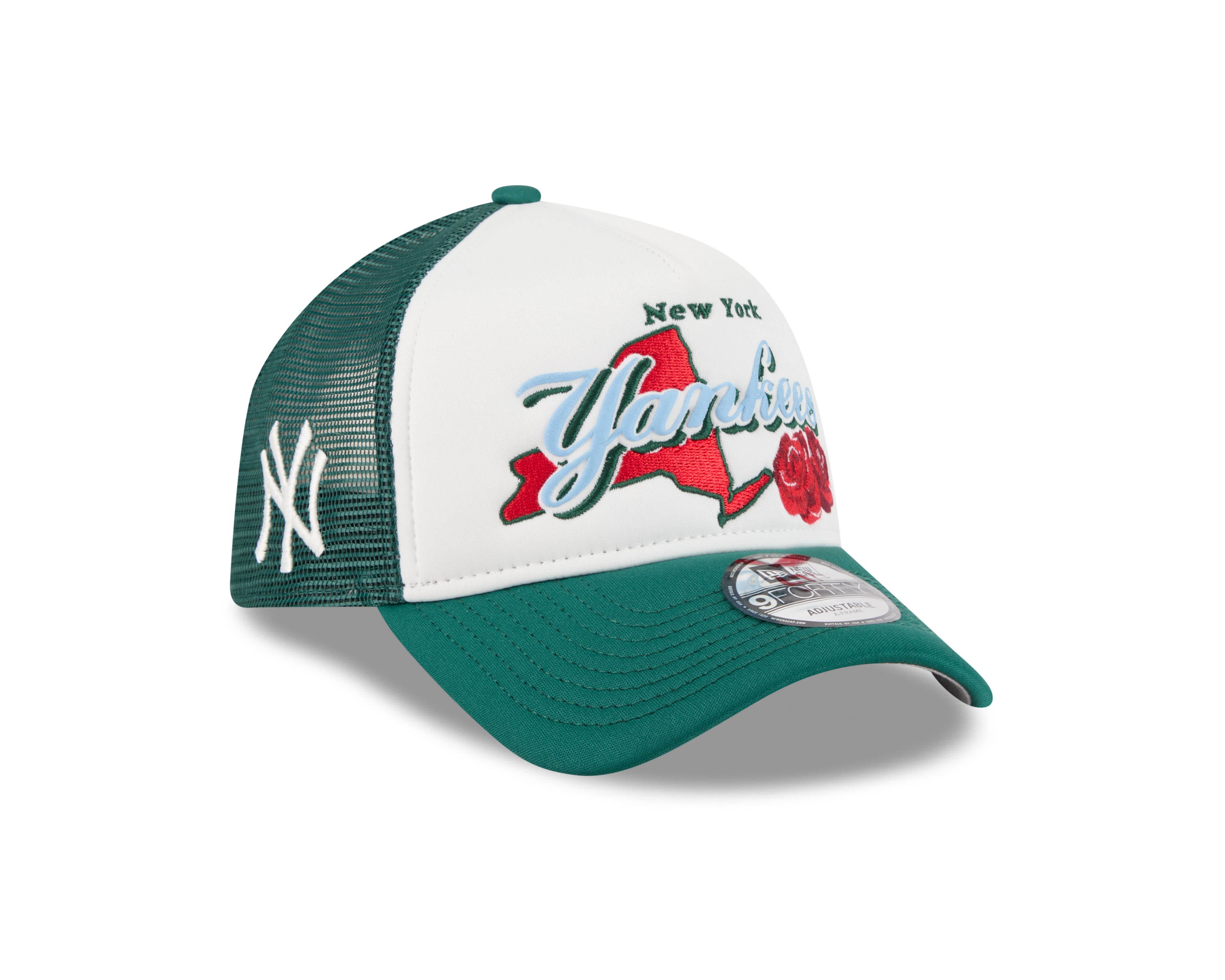 New Era - New York Yankees - STATE FLOWER - Trucker Cap - White/Green - Headz Up 