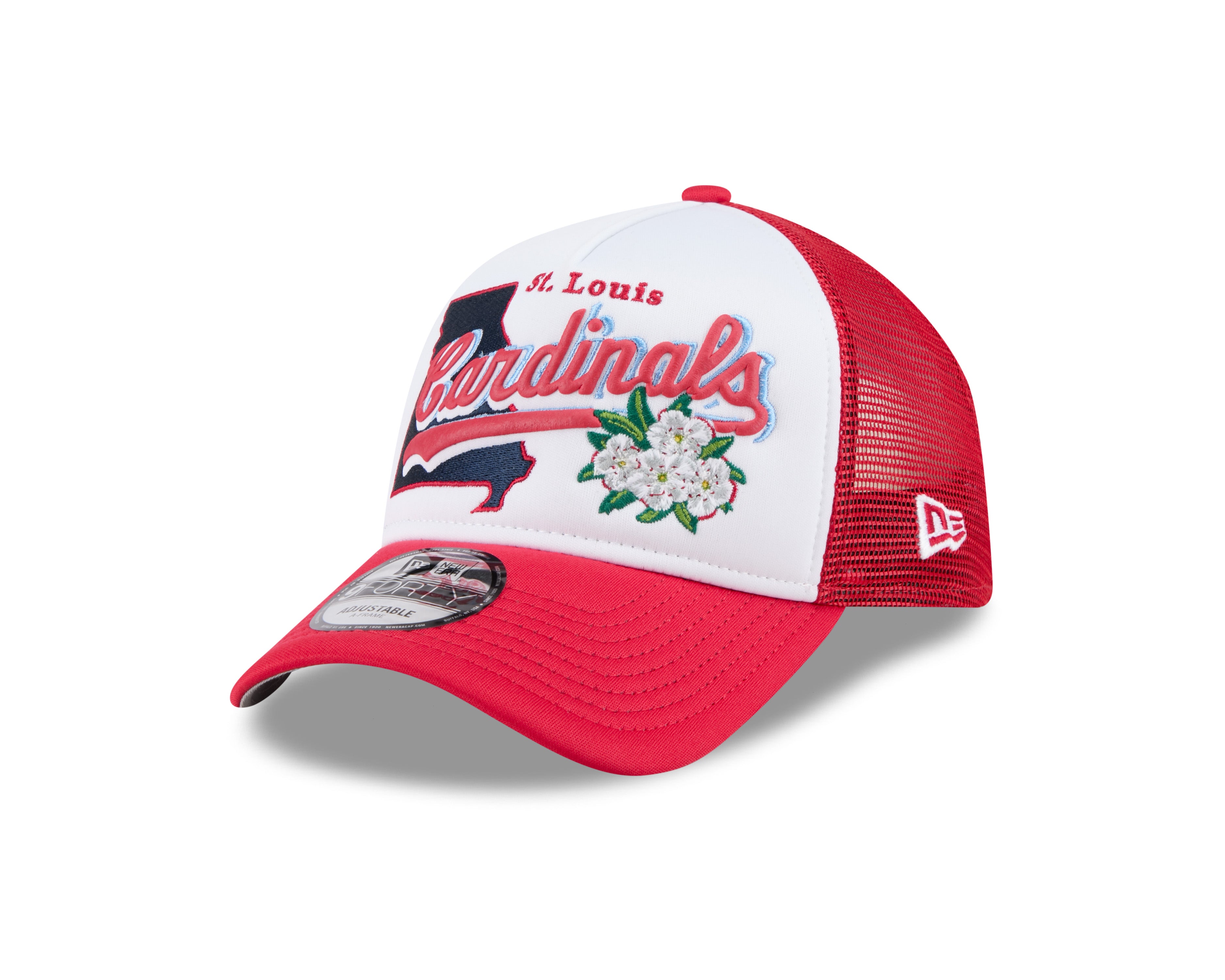 New Era - St. Louis Cardinals - STATE FLOWER - Trucker Cap - White/Red - Headz Up 