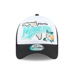New Era - Florida Marlins - STATE FLOWER - Trucker Cap - White/Black - Headz Up 