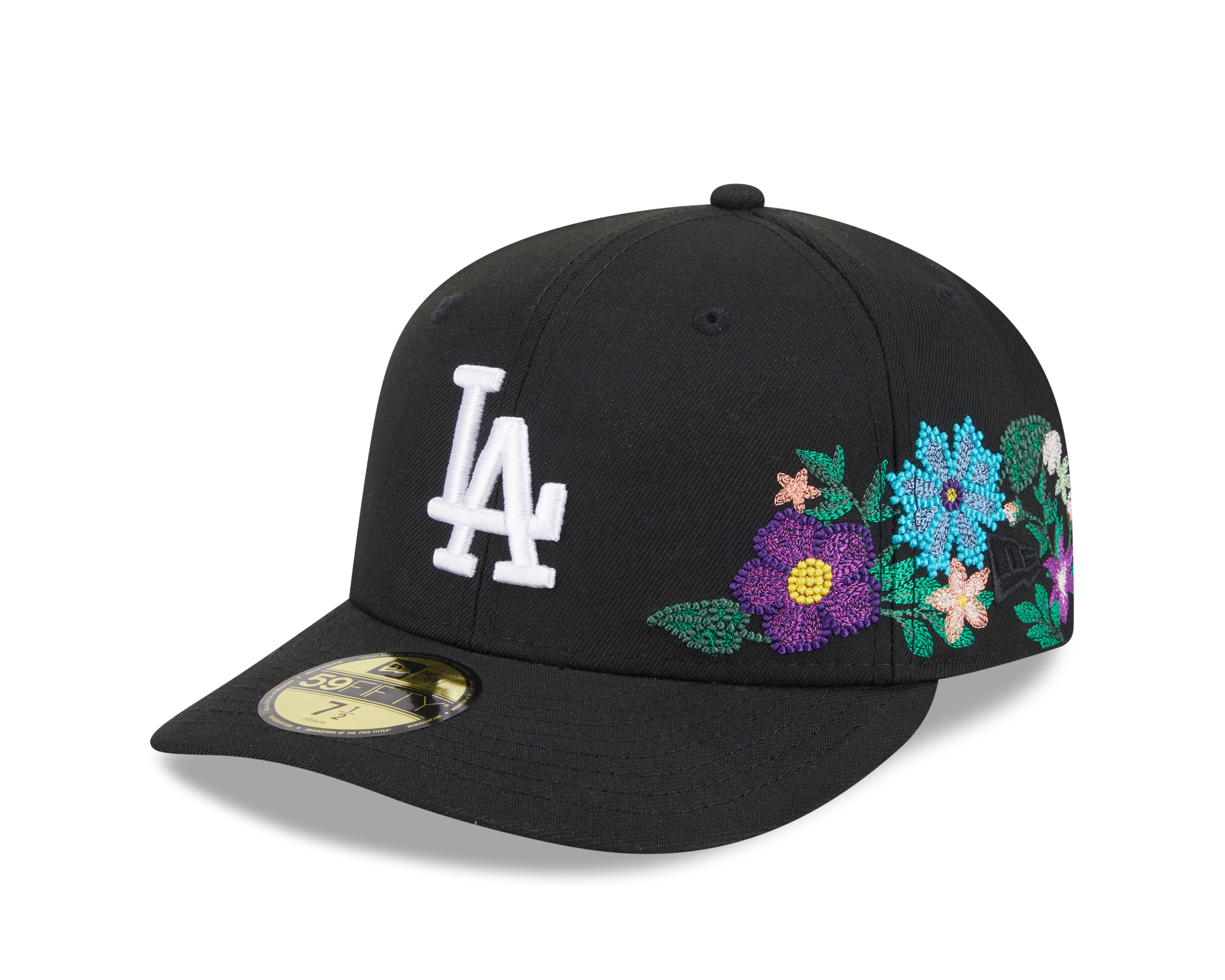 New Era - 59FIFTY Fitted Cap - Los Angeles Dodgers - TONAL FLORAL - Black - Headz Up 