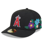 New Era - 59FIFTY Fitted Cap - Anaheim Angels - TONAL FLORAL - Black - Headz Up 