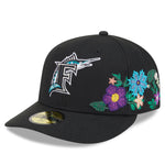 New Era - 59FIFTY Fitted Cap - Florida Marlins - TONAL FLORAL - Black - Headz Up 