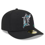 New Era - 59FIFTY Fitted Cap - Florida Marlins - TONAL FLORAL - Black - Headz Up 