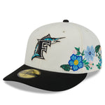 New Era - 59FIFTY Fitted Cap - Florida Marlins - TONAL FLORAL - Chrome - Headz Up 