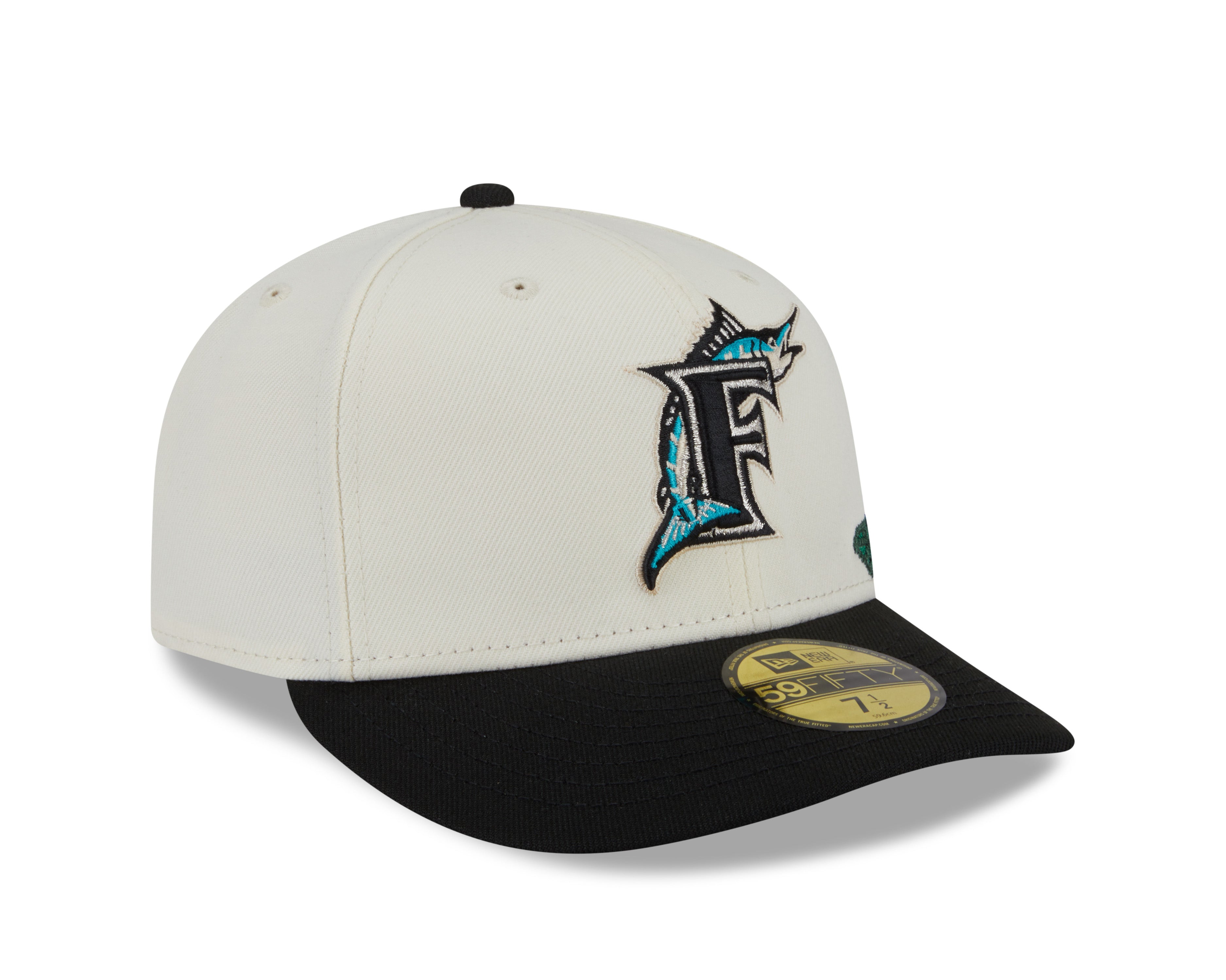 New Era - 59FIFTY Fitted Cap - Florida Marlins - TONAL FLORAL - Chrome - Headz Up 