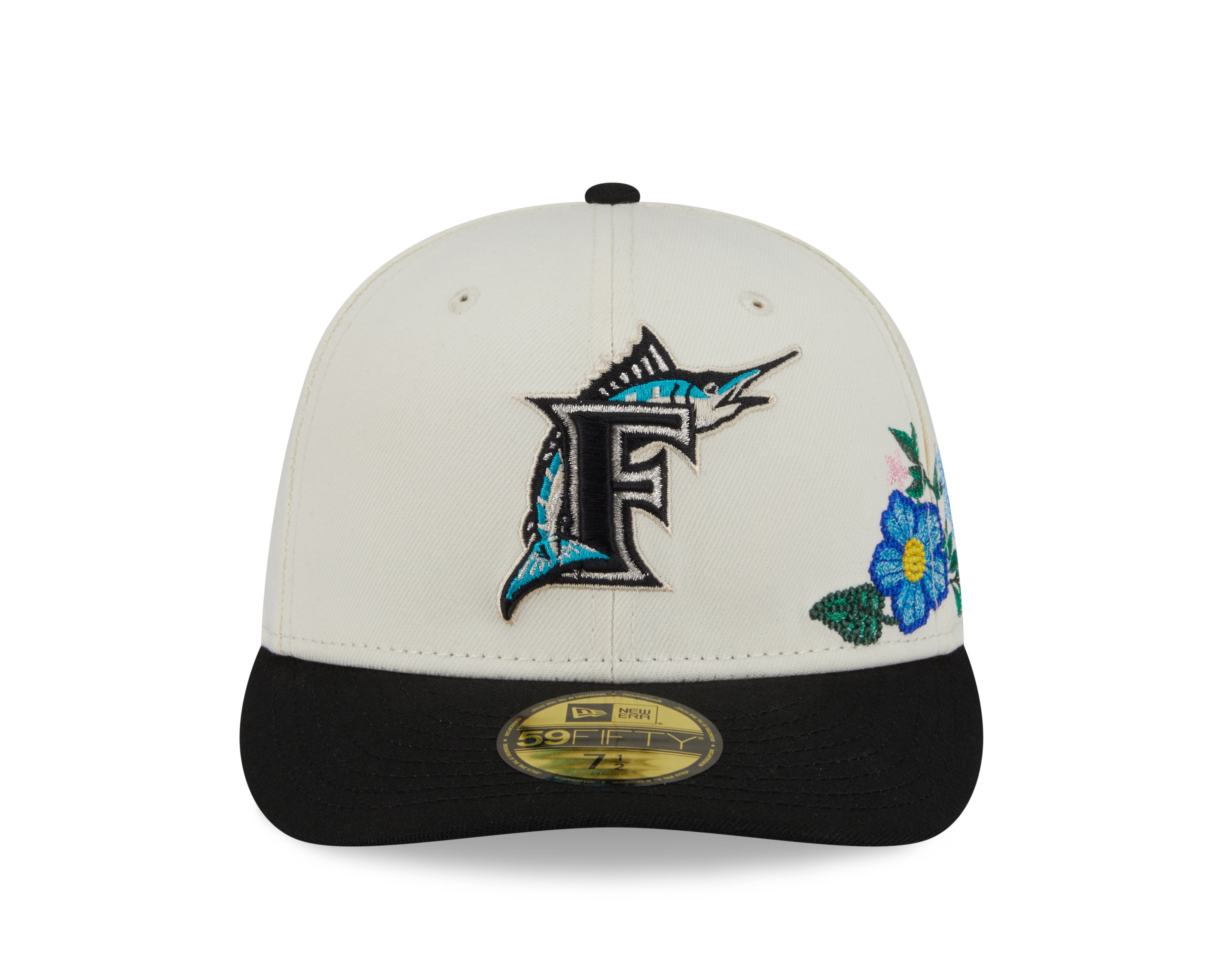New Era - 59FIFTY Fitted Cap - Florida Marlins - TONAL FLORAL - Chrome - Headz Up 