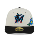 New Era - 59FIFTY Fitted Cap - Miami Marlins - TONAL FLORAL - Chrome - Headz Up 