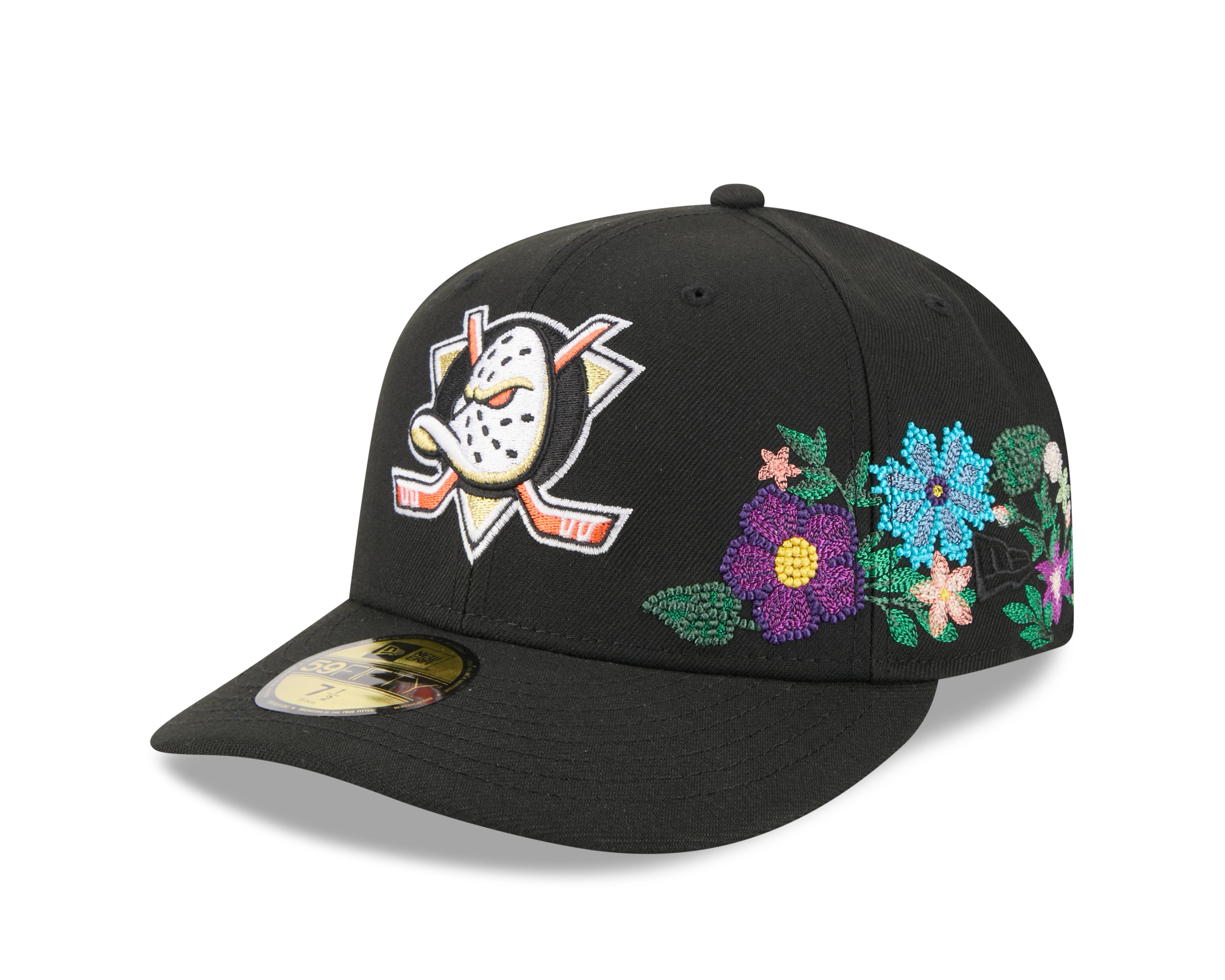 New Era - 59FIFTY Fitted Cap - Anaheim Ducks - TONAL FLORAL - Black - Headz Up 