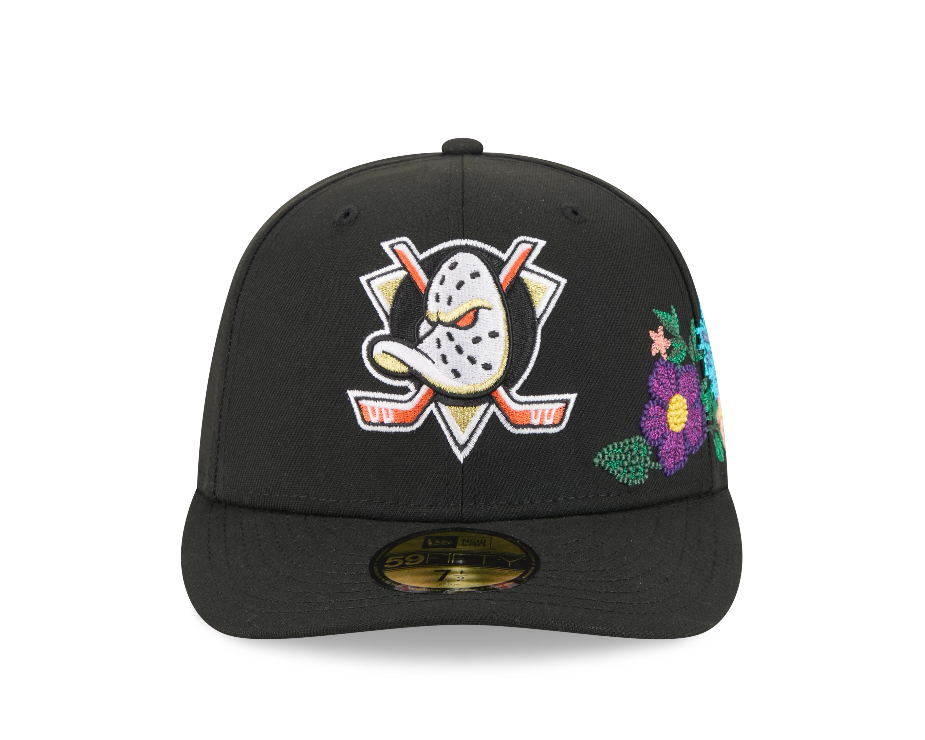 New Era - 59FIFTY Fitted Cap - Anaheim Ducks - TONAL FLORAL - Black - Headz Up 