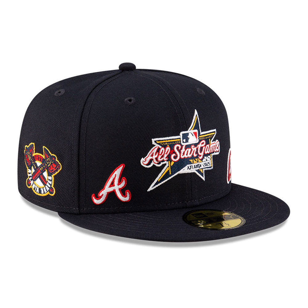 New Era - 59FIFTY Fitted Cap - Atlanta Braves - LOGOS - Navy - Headz Up 