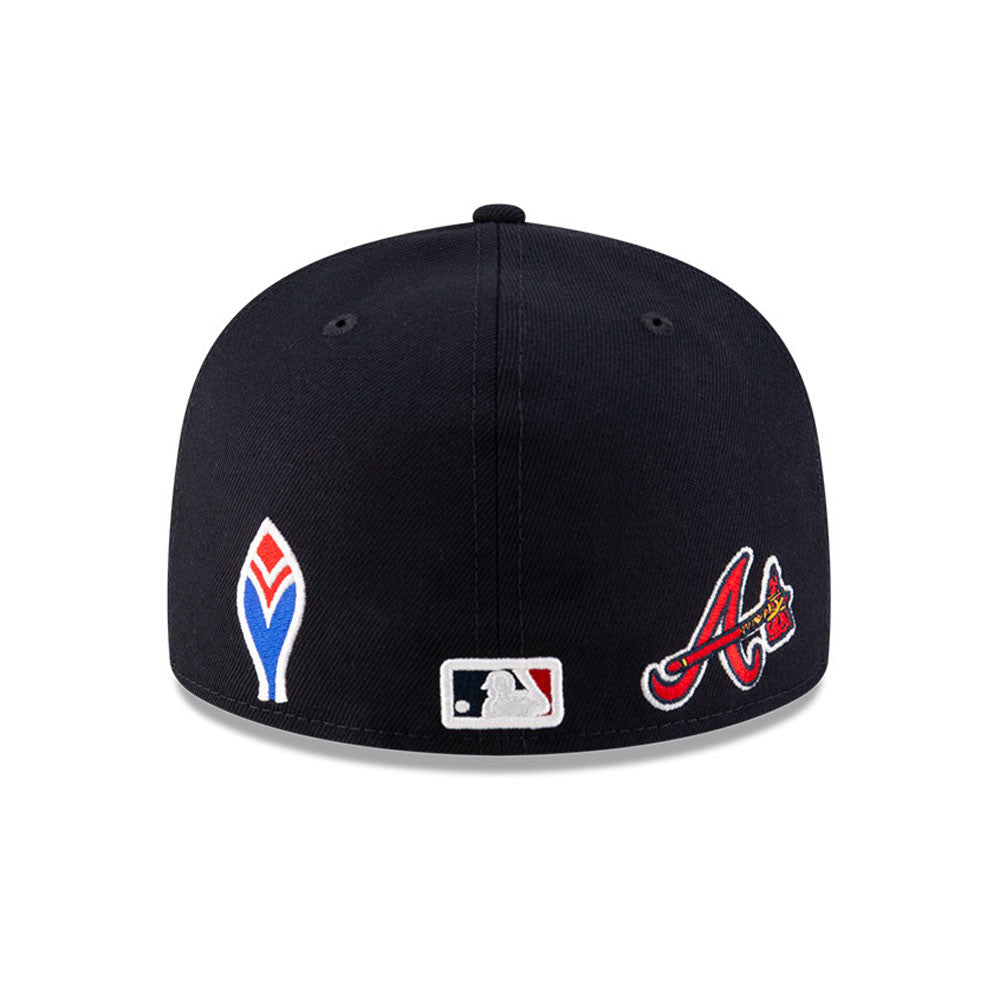 New Era - 59FIFTY Fitted Cap - Atlanta Braves - LOGOS - Navy - Headz Up 
