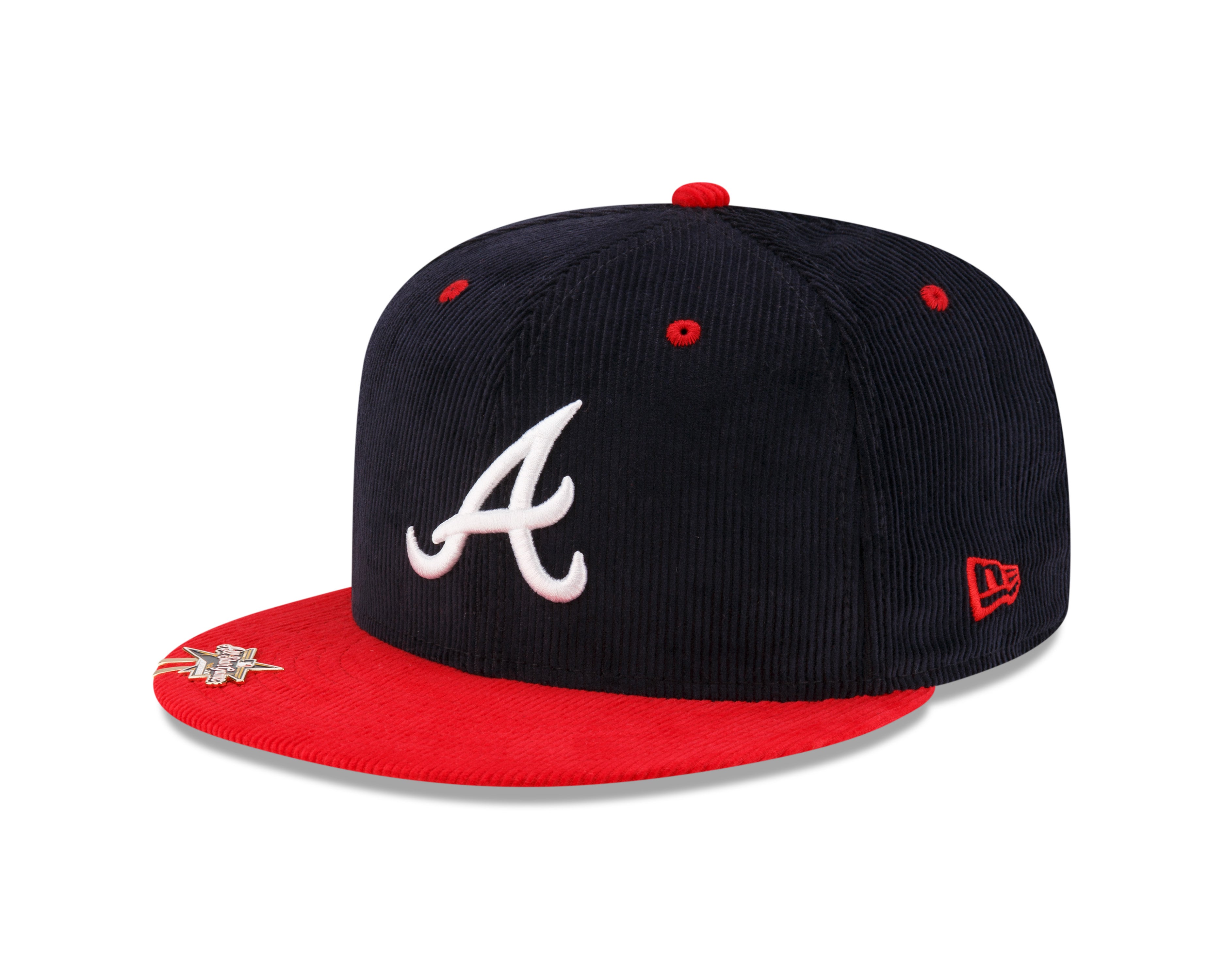 New Era - 59FIFTY Fitted Cap - Atlanta Braves - CLIP CORD - Navy/Red - Headz Up 
