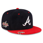 New Era - 59FIFTY Fitted Cap - Atlanta Braves - CLIP CORD - Navy/Red - Headz Up 