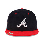 New Era - 59FIFTY Fitted Cap - Atlanta Braves - CLIP CORD - Navy/Red - Headz Up 
