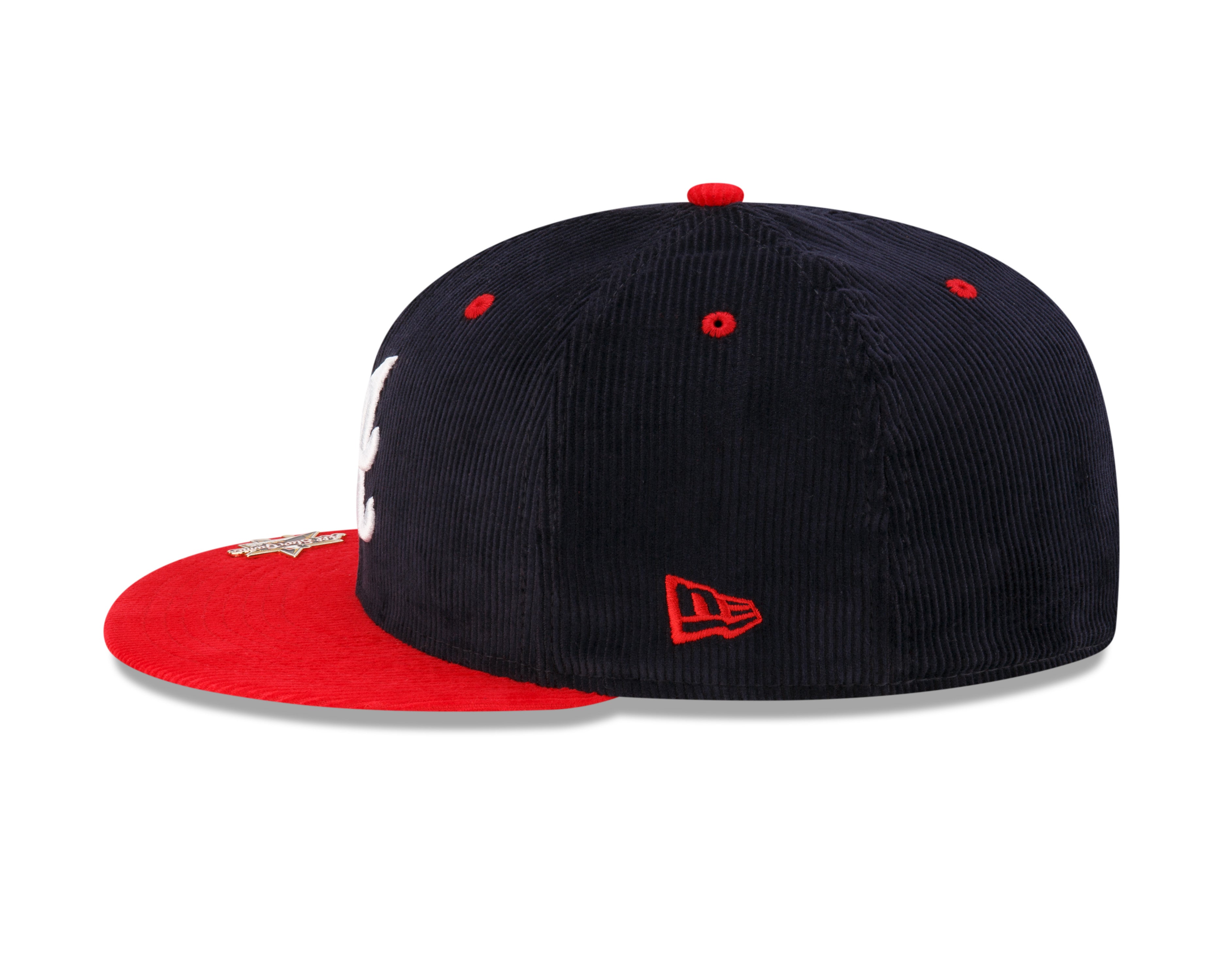 New Era - 59FIFTY Fitted Cap - Atlanta Braves - CLIP CORD - Navy/Red - Headz Up 