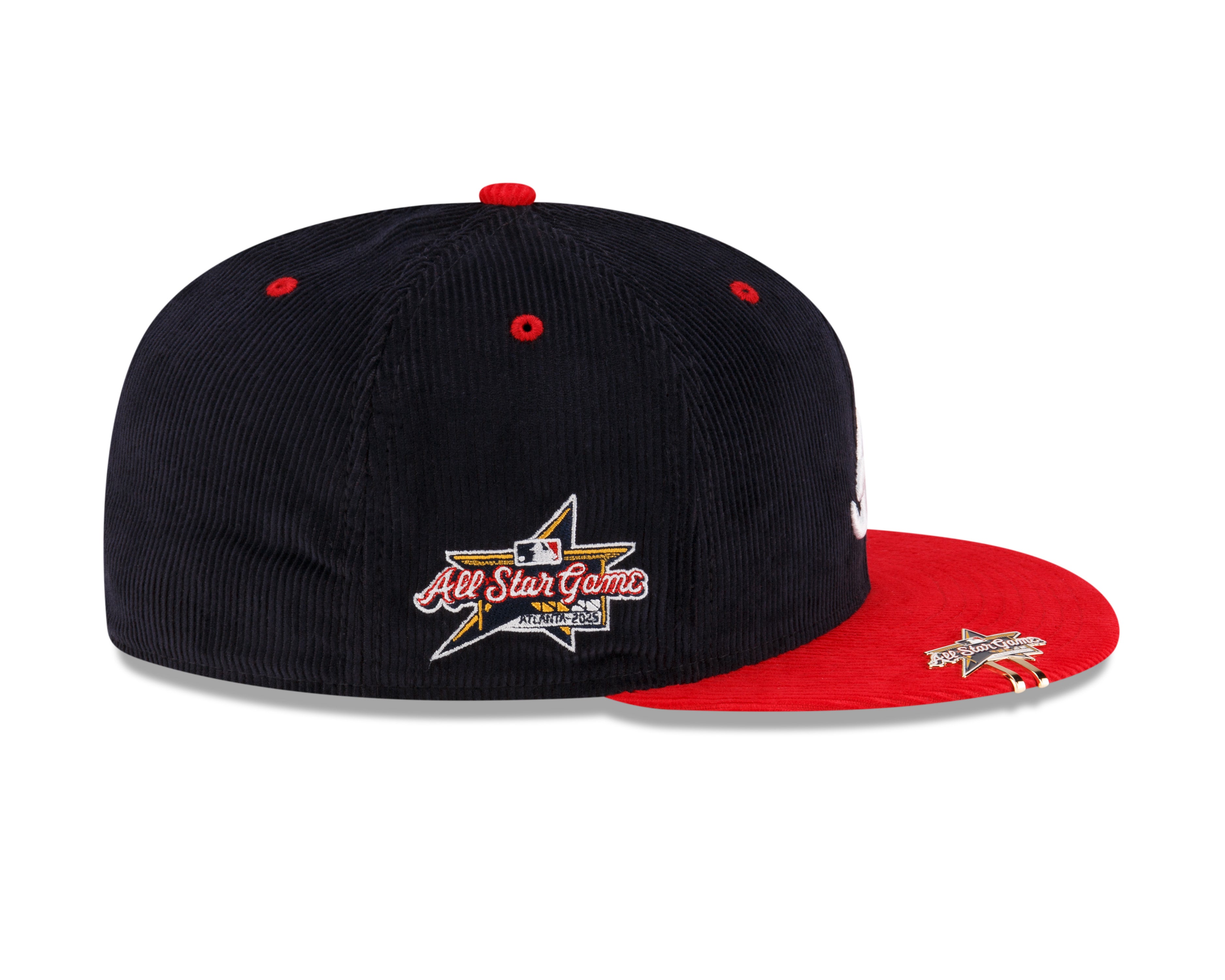 New Era - 59FIFTY Fitted Cap - Atlanta Braves - CLIP CORD - Navy/Red - Headz Up 