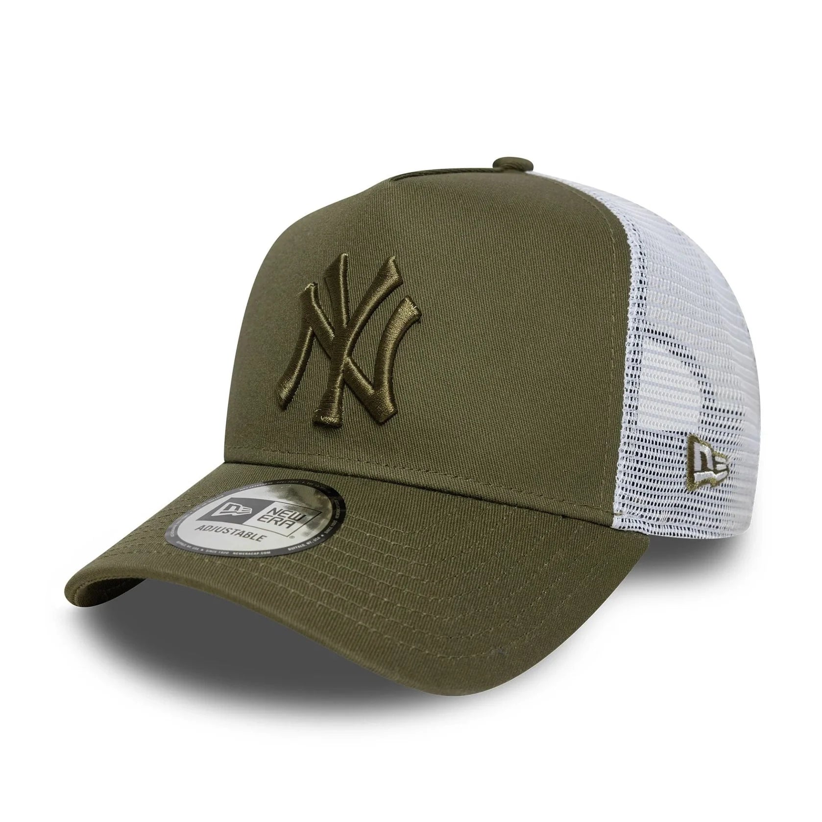 New Era - New York Yankees - League Essentials Trucker Cap - Olive Tonal - Headz Up 