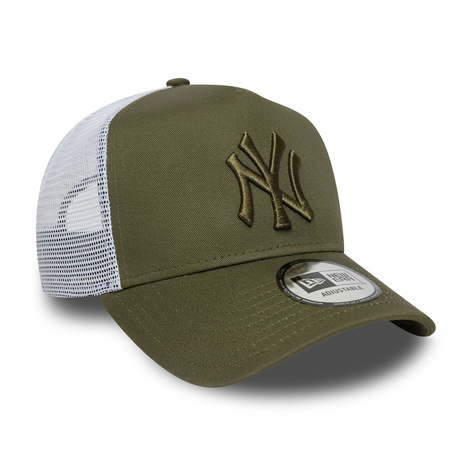 New Era - New York Yankees - League Essentials Trucker Cap - Olive Tonal - Headz Up 