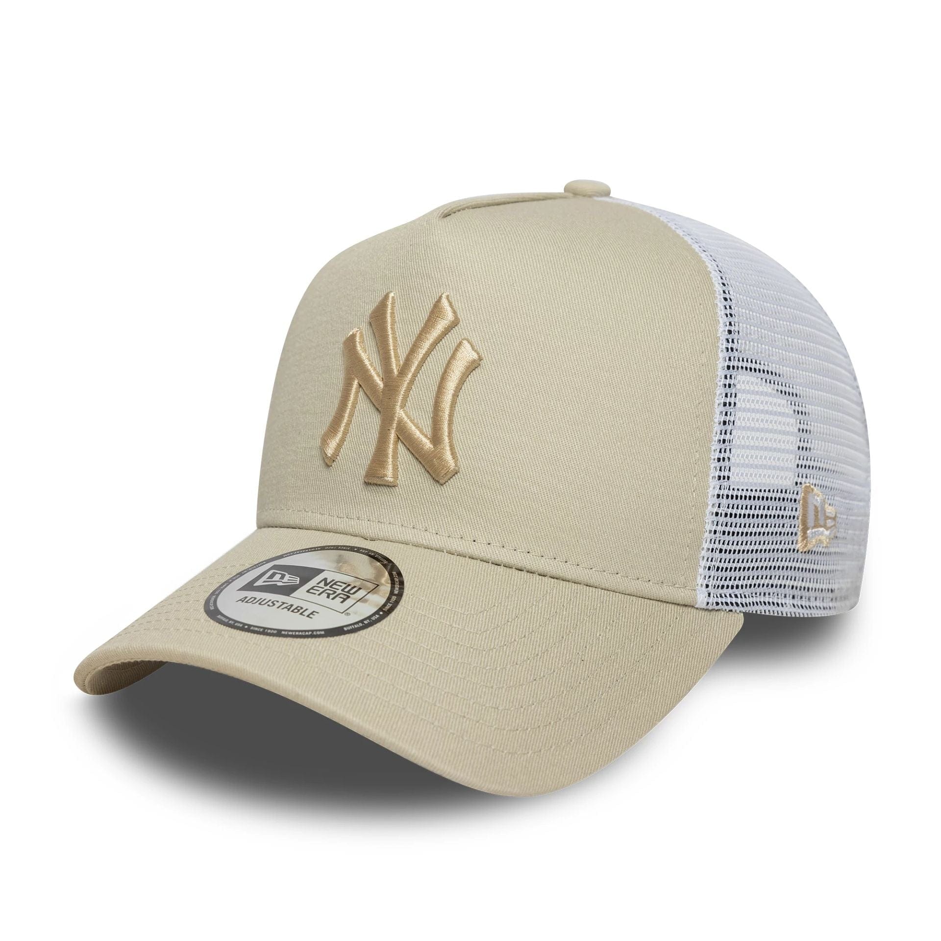 New Era - New York Yankees - League Essentials Trucker Cap - Stone Tonal - Headz Up 