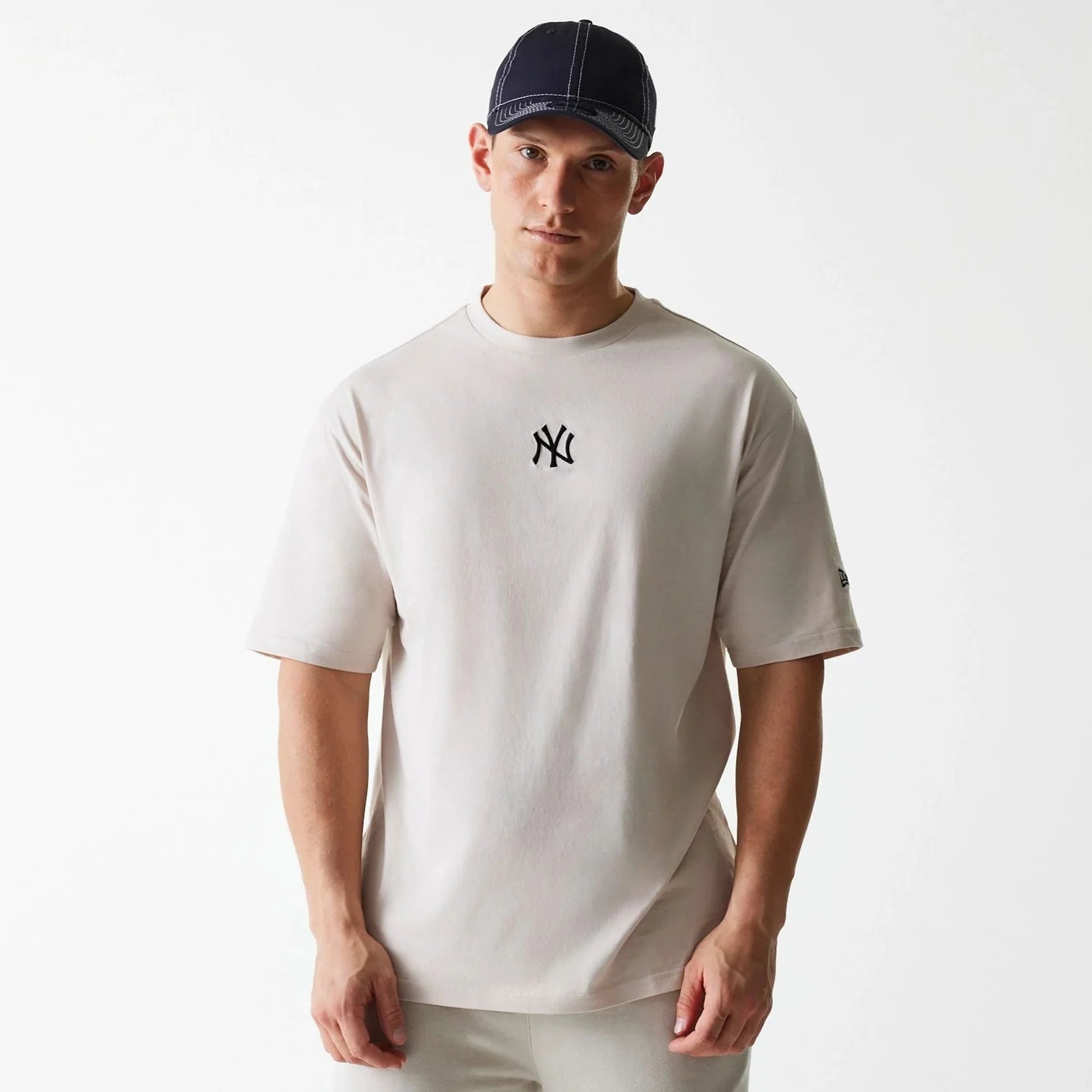 New Era - MLB LE MIDI - Oversize Tee - New York Yankees - Stone - Headz Up 