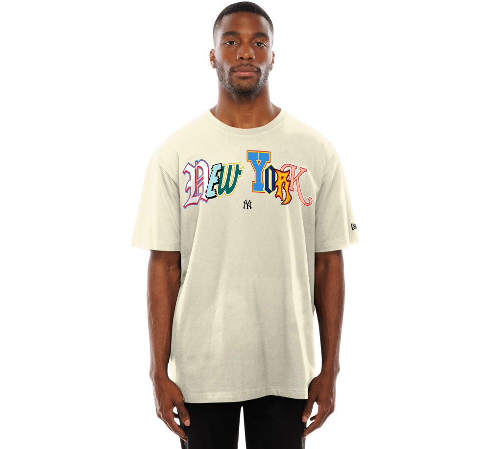 New Era - MLB Lifestyle Graphic Tee - New York Yankees - Chrome - Headz Up 